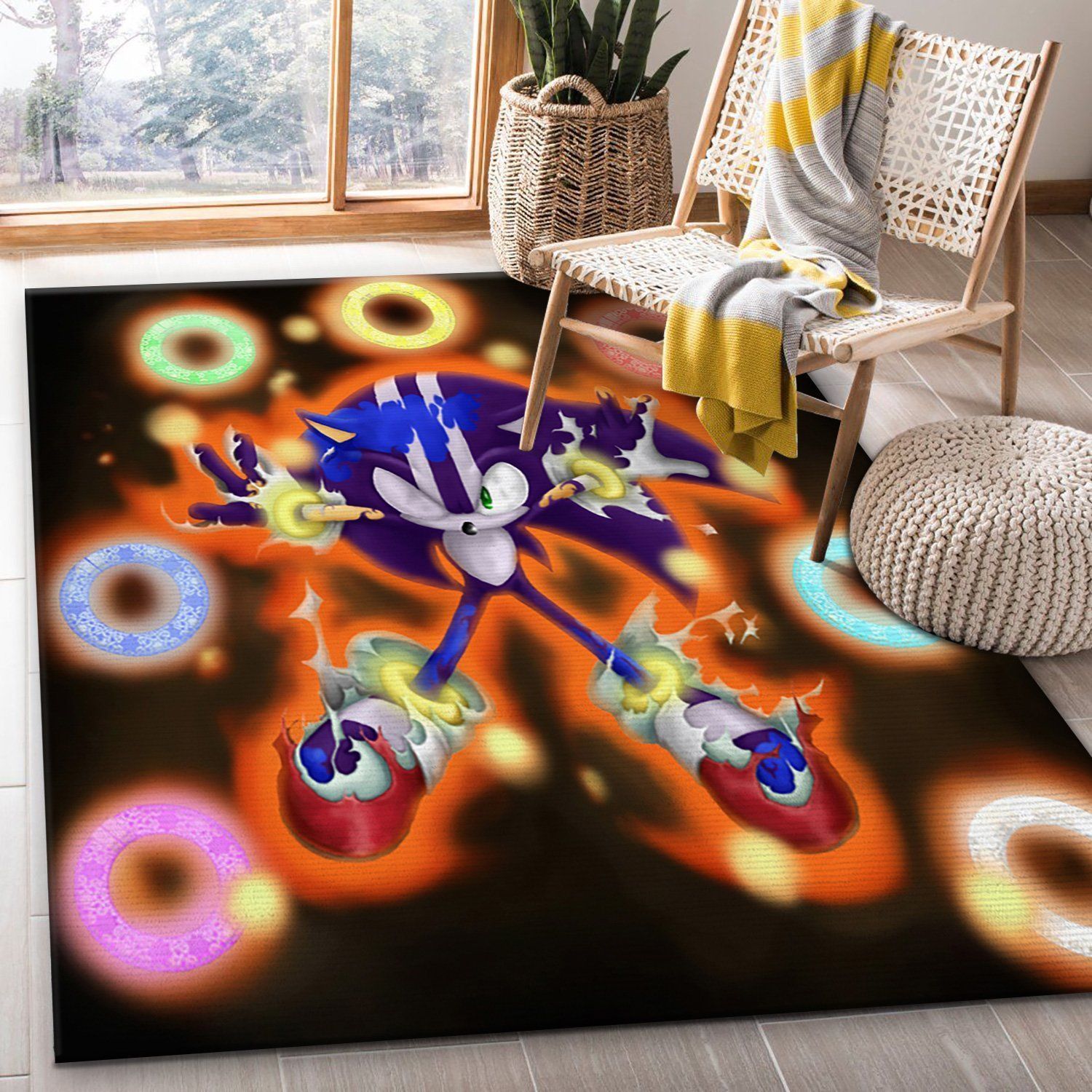 Darkspine Sonic Disney Area Rug, Bedroom, US Gift Decor - Indoor Outdoor Rugs