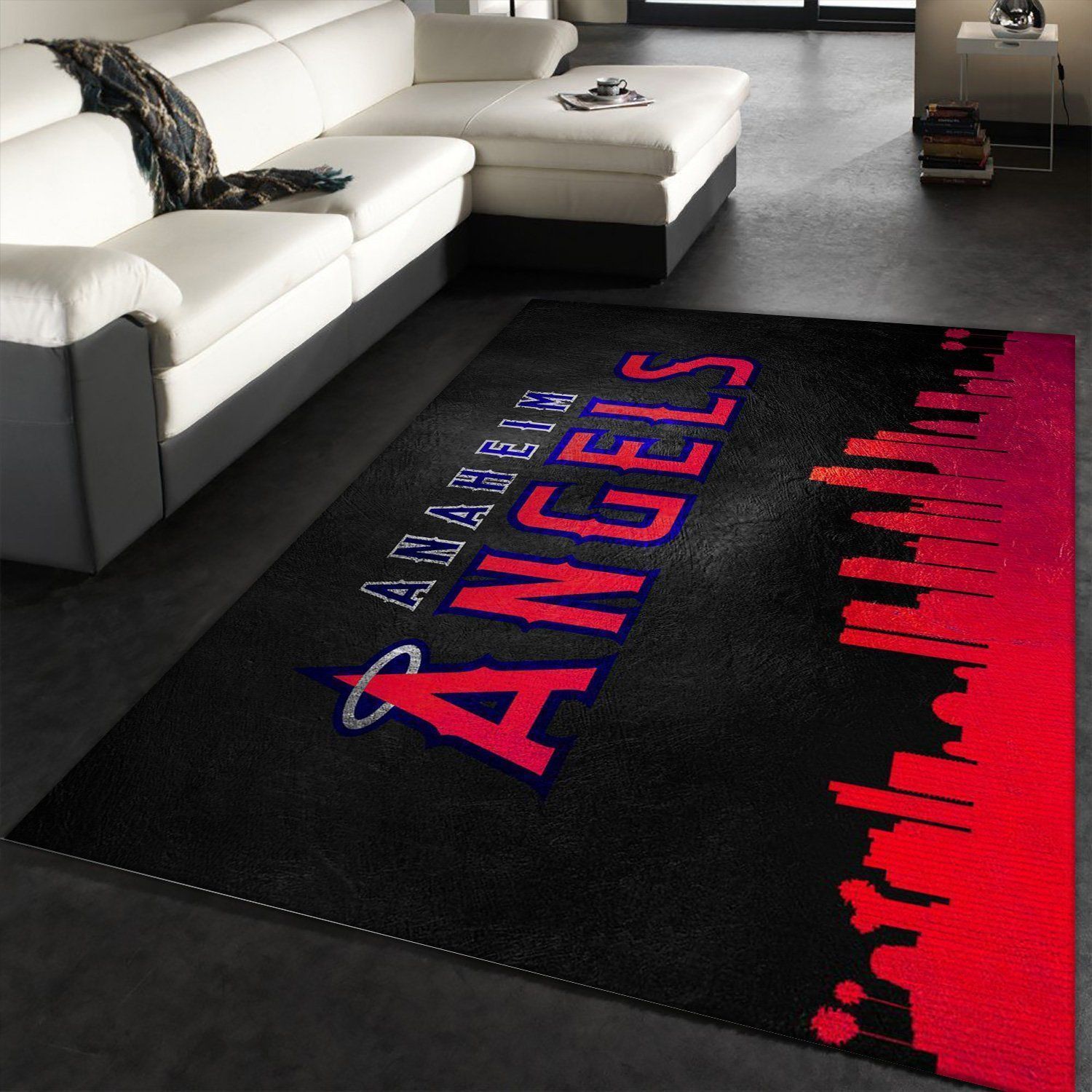 Los Angeles Angels Skyline Area Rug, Kitchen Rug, Christmas Gift US Decor - Indoor Outdoor Rugs