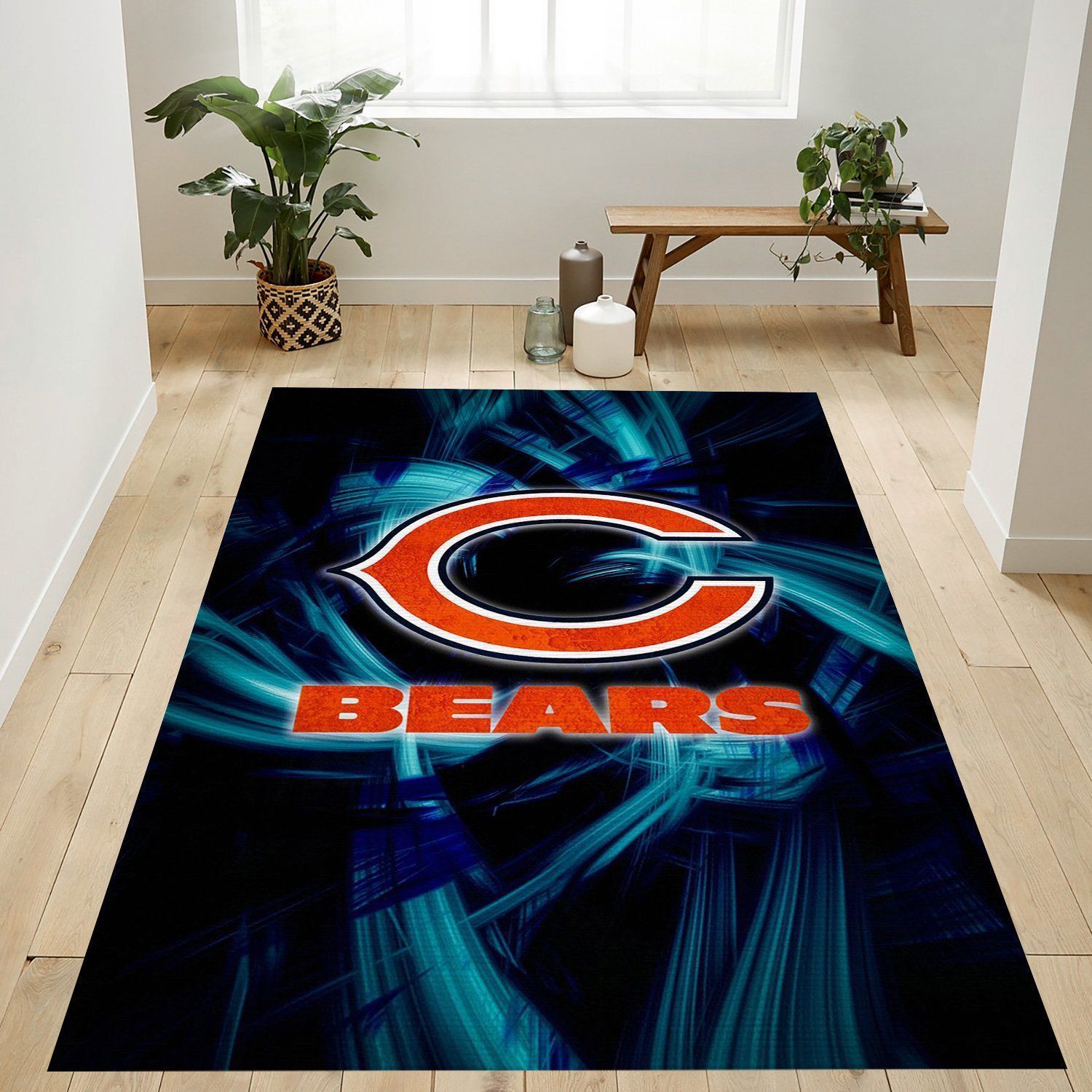 Chicago Bears Nfl Logo Area Rug For Gift Living Room Rug US Gift Decor - Indoor Outdoor Rugs