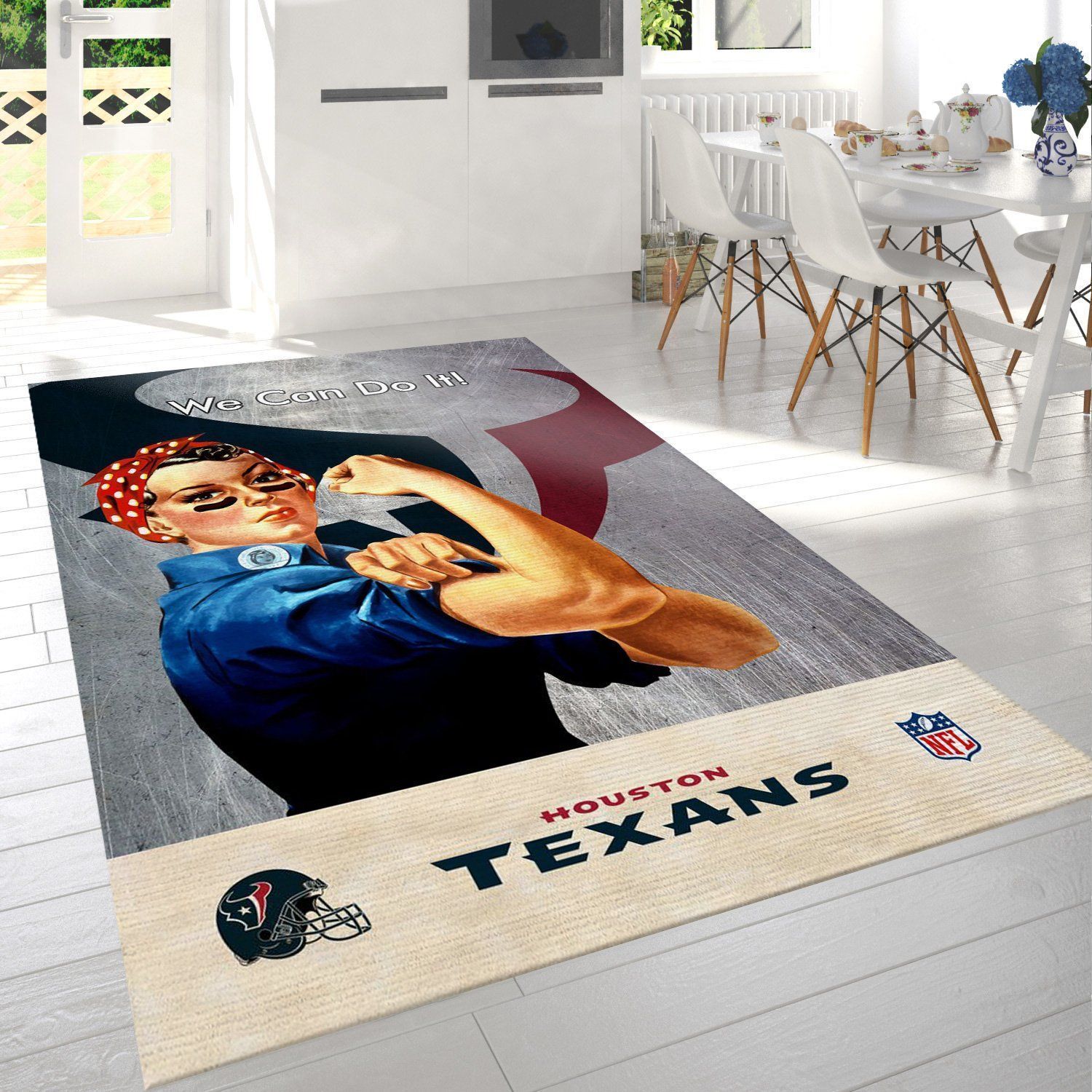 Houston Texans Nfl Area Rug Bedroom Rug Home US Decor - Indoor Outdoor Rugs