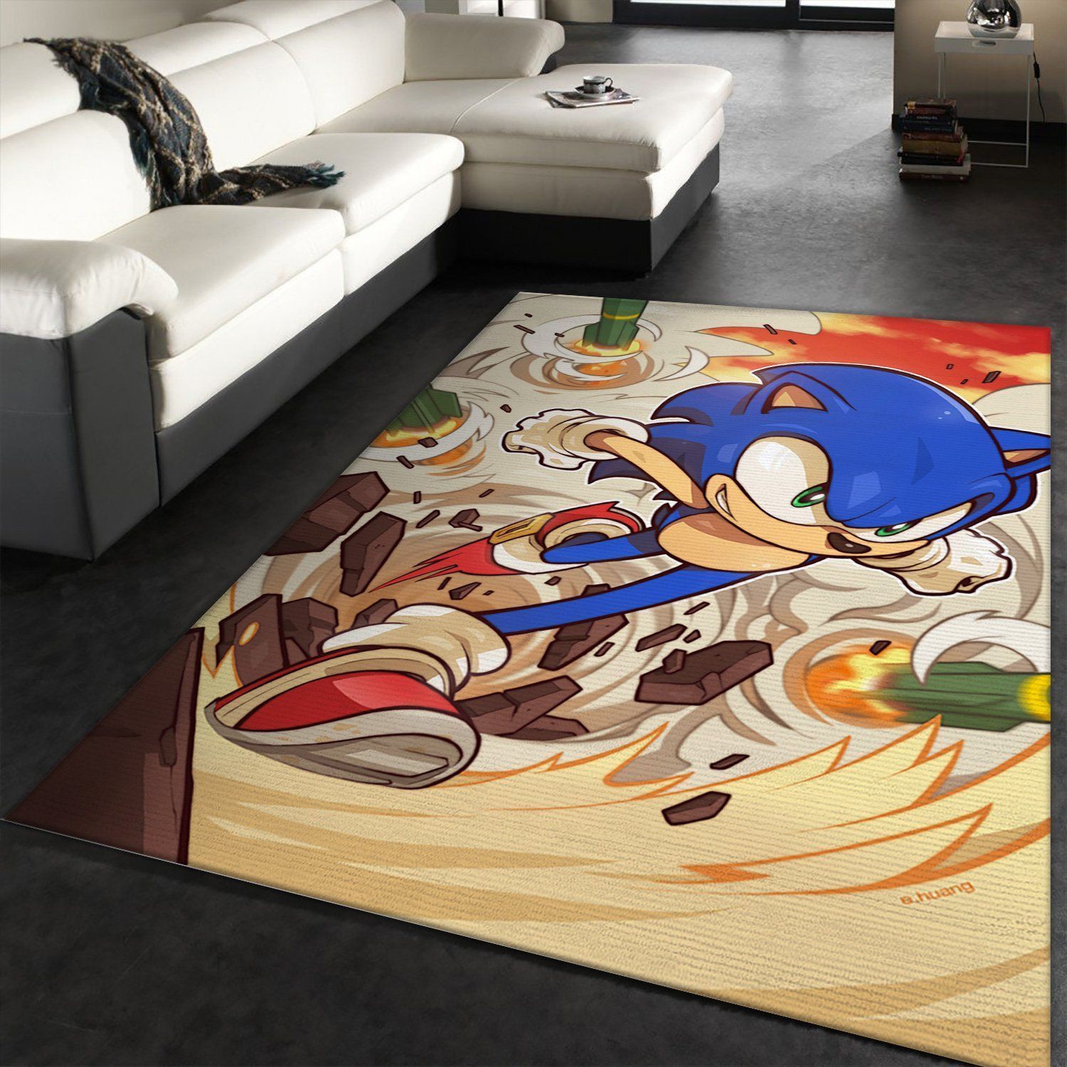 Sonic 272 Cover Disney Area Rug, Kitchen Rug, Floor Decor - Indoor Outdoor Rugs