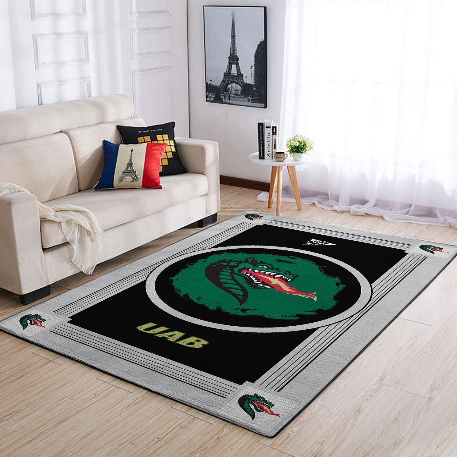 Uab Blazers Ncaa Team Logo Nice Gift Home Decor Rectangle Area Rug - Indoor Outdoor Rugs