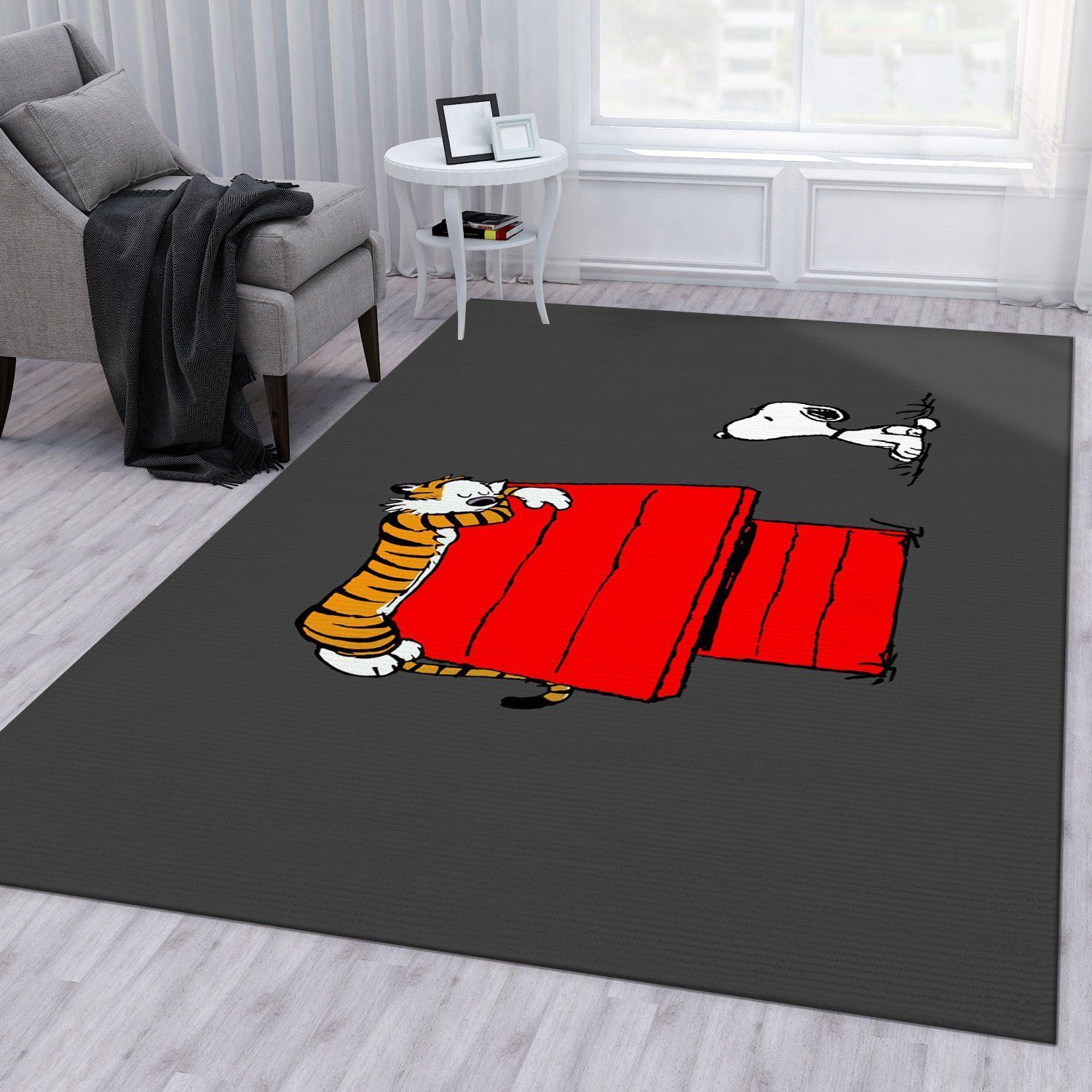 Snoopy Ver2 Area Rug Living Room Rug Home Decor Floor Decor - Indoor Outdoor Rugs