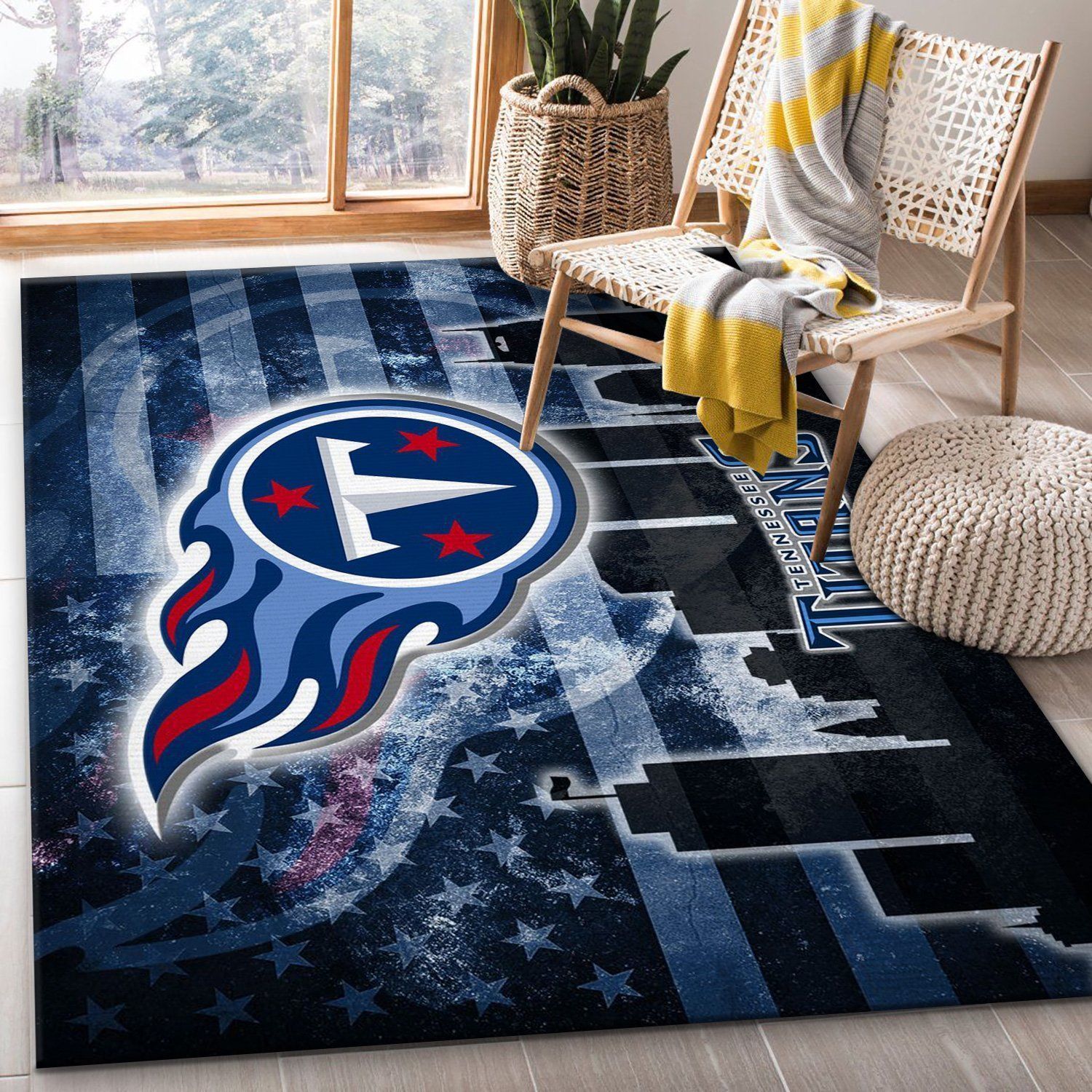 Tennessee Titans Nfl Area Rug For Christmas Bedroom Rug Home US Decor - Indoor Outdoor Rugs