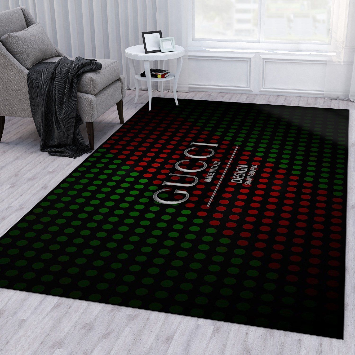 Gucci Fashion Brand Rug Bedroom Rug Family Gift US Decor - Indoor Outdoor Rugs