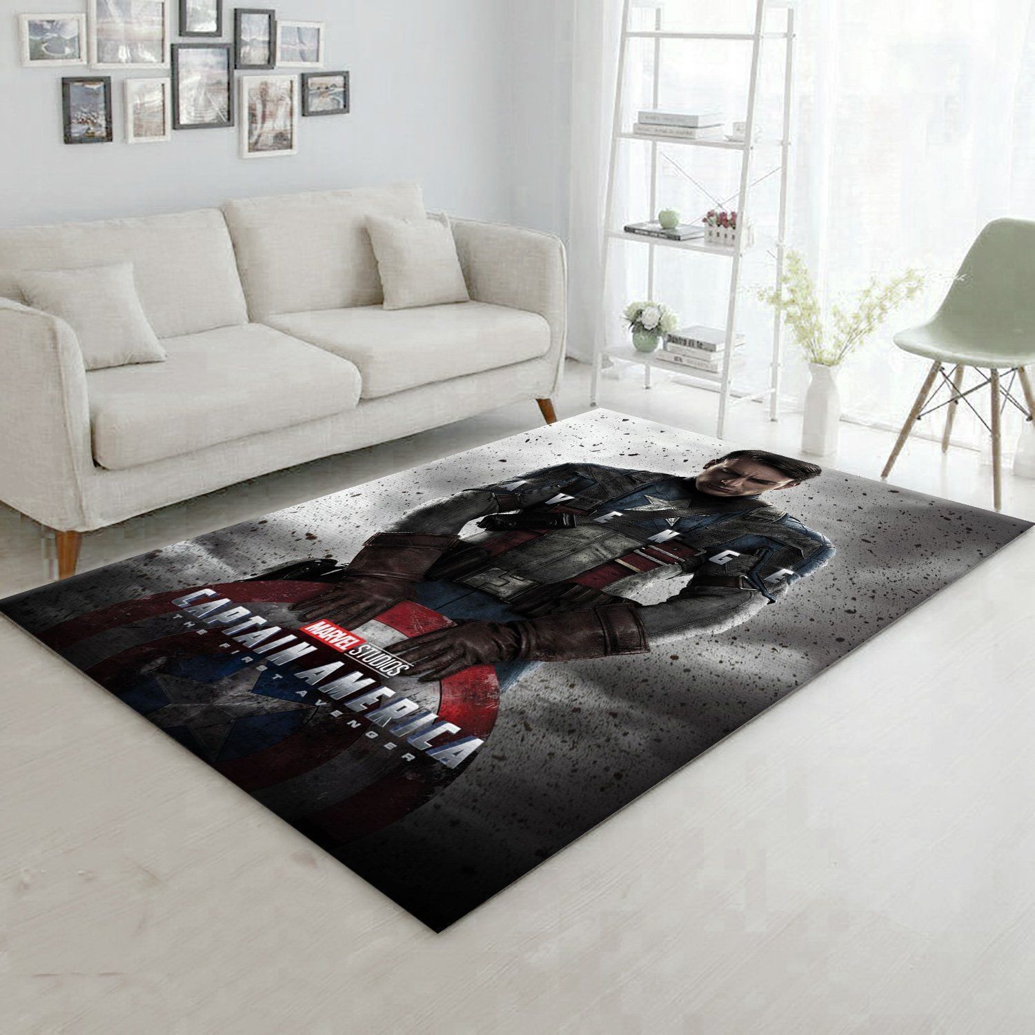 Captain America The First Avenger Movie Area Rug Carpet, Bedroom, Family Gift US Decor - Indoor Outdoor Rugs