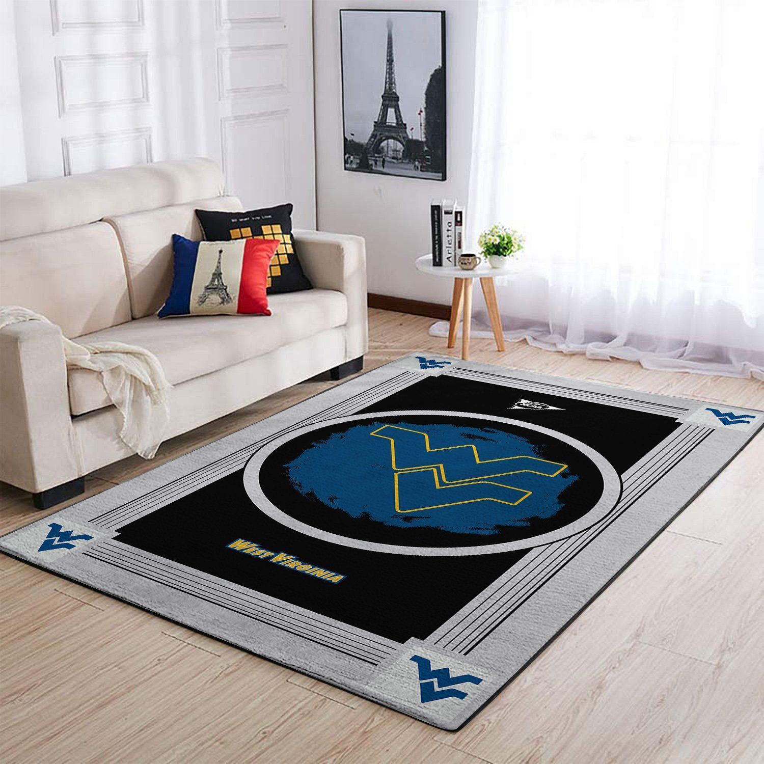 West Virginia Mountaineer Ncaa Team Logo Nice Gift Home Decor Rectangle Area Rug - Indoor Outdoor Rugs