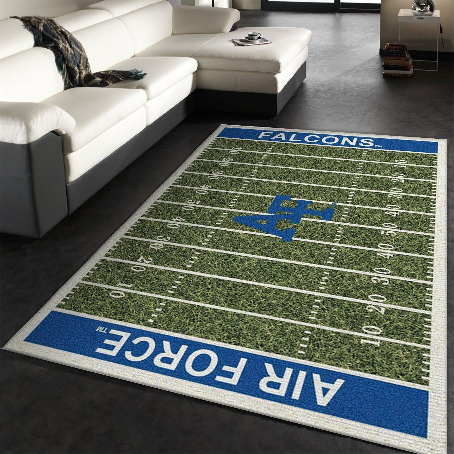 Air Force University Football Field Rug NCAA Area Rug Carpet, Living Room Rug, Christmas Gift US Decor - Indoor Outdoor Rugs