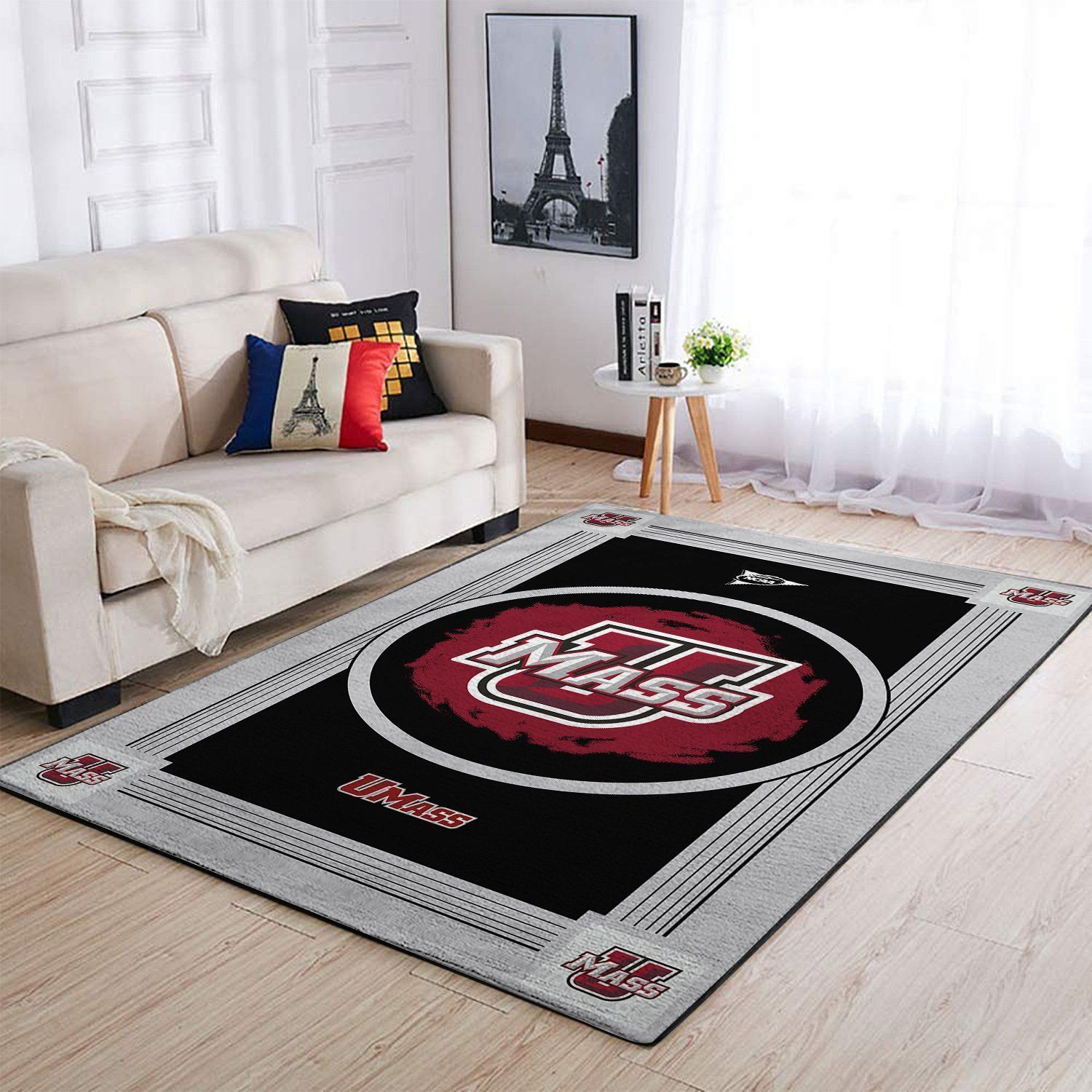 Umass Minutemen Ncaa Team Logo Nice Gift Home Decor Rectangle Area Rug - Indoor Outdoor Rugs