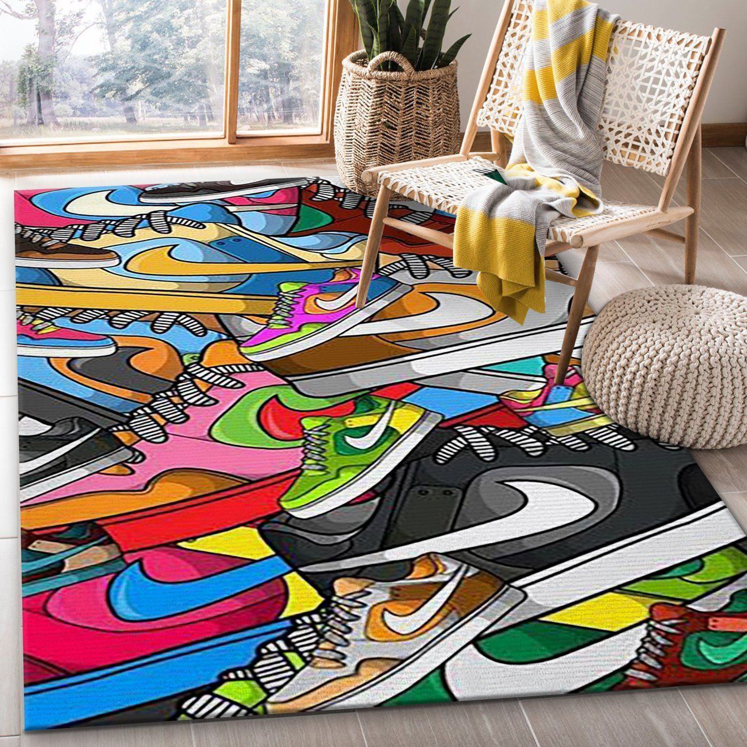 Nike V3 Rug Bedroom Rug US Gift Decor - Indoor Outdoor Rugs