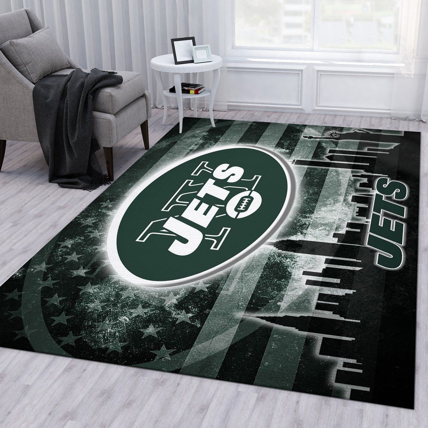 New York Jets Nfl Area Rug For Christmas Bedroom Rug Home US Decor - Indoor Outdoor Rugs