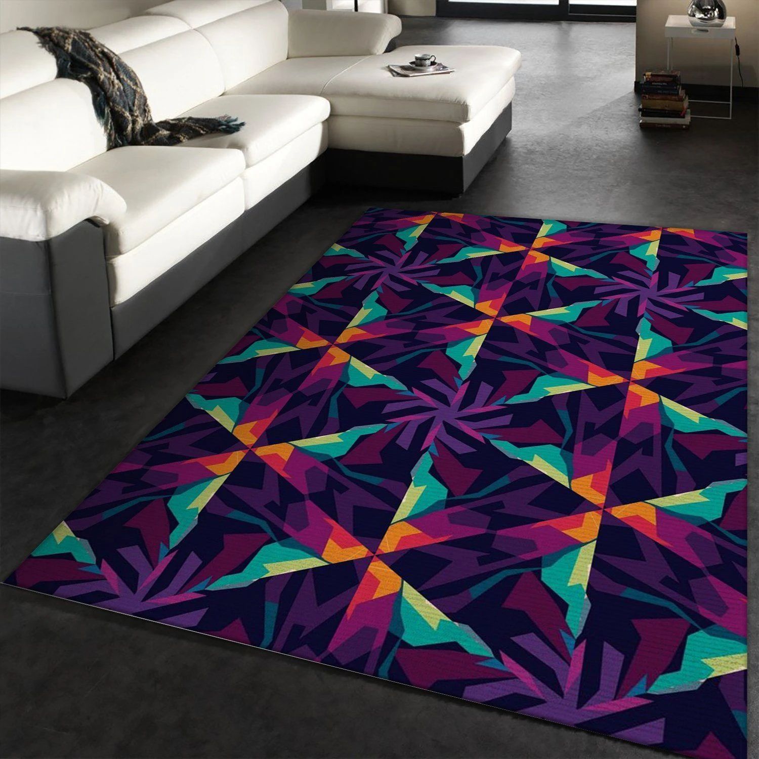 Abstract Colorfull Area Rug, Kitchen Rug, US Gift Decor - Indoor Outdoor Rugs