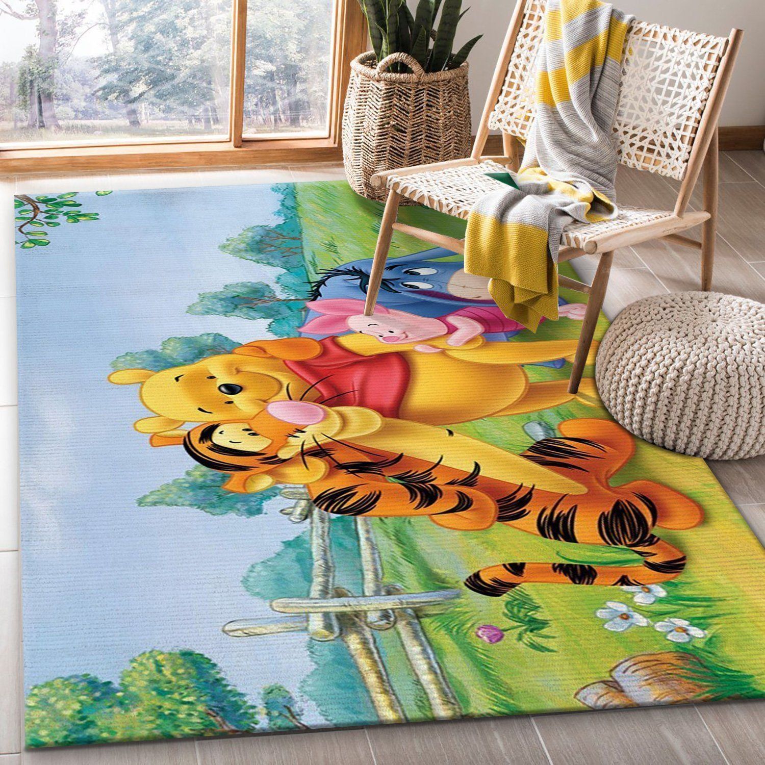 Winnie The Pooh Ver3 Disney Area Rug Bedroom Rug Family Gift US Decor - Indoor Outdoor Rugs