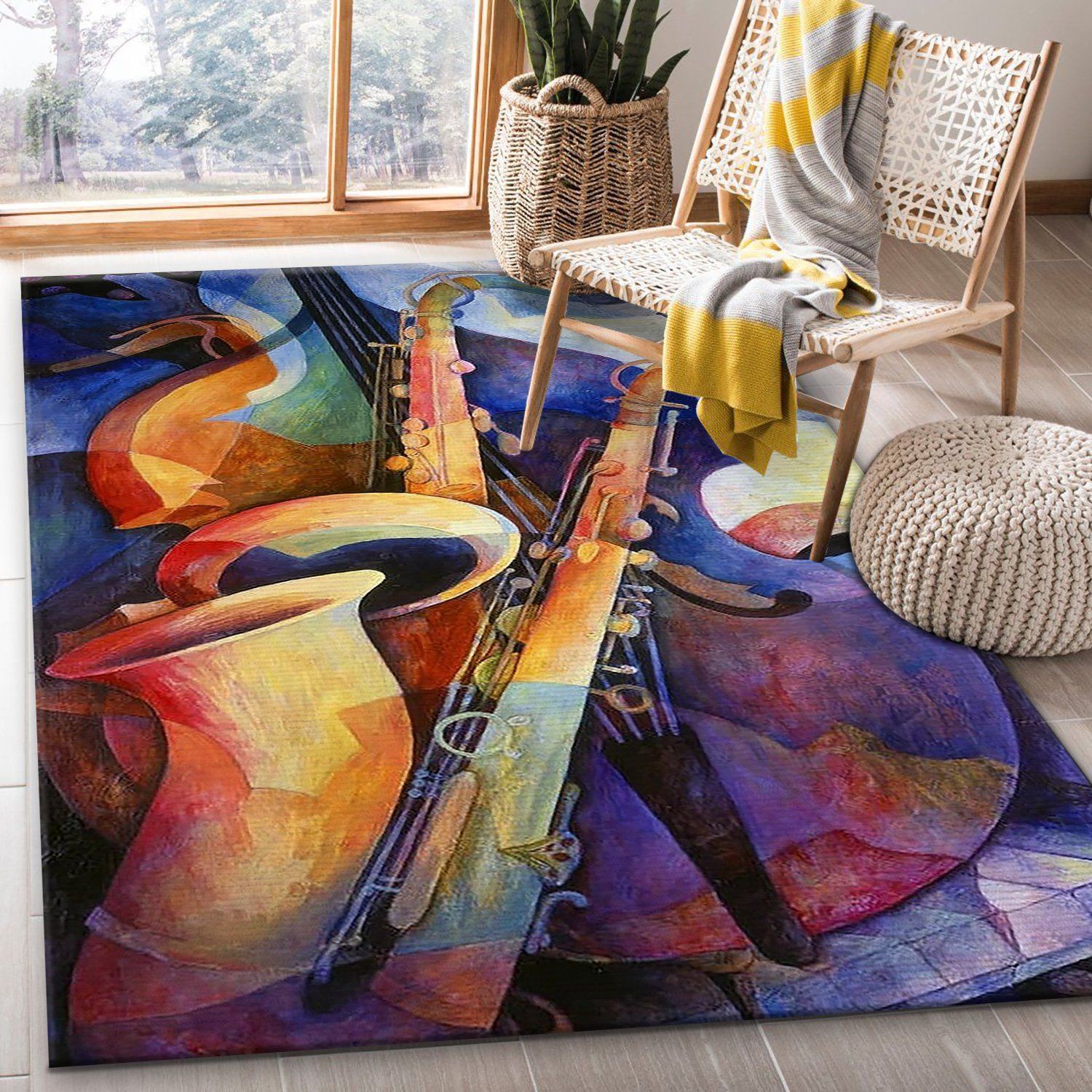 Musical Instrument Rug Area Rugs - Indoor Outdoor Rugs