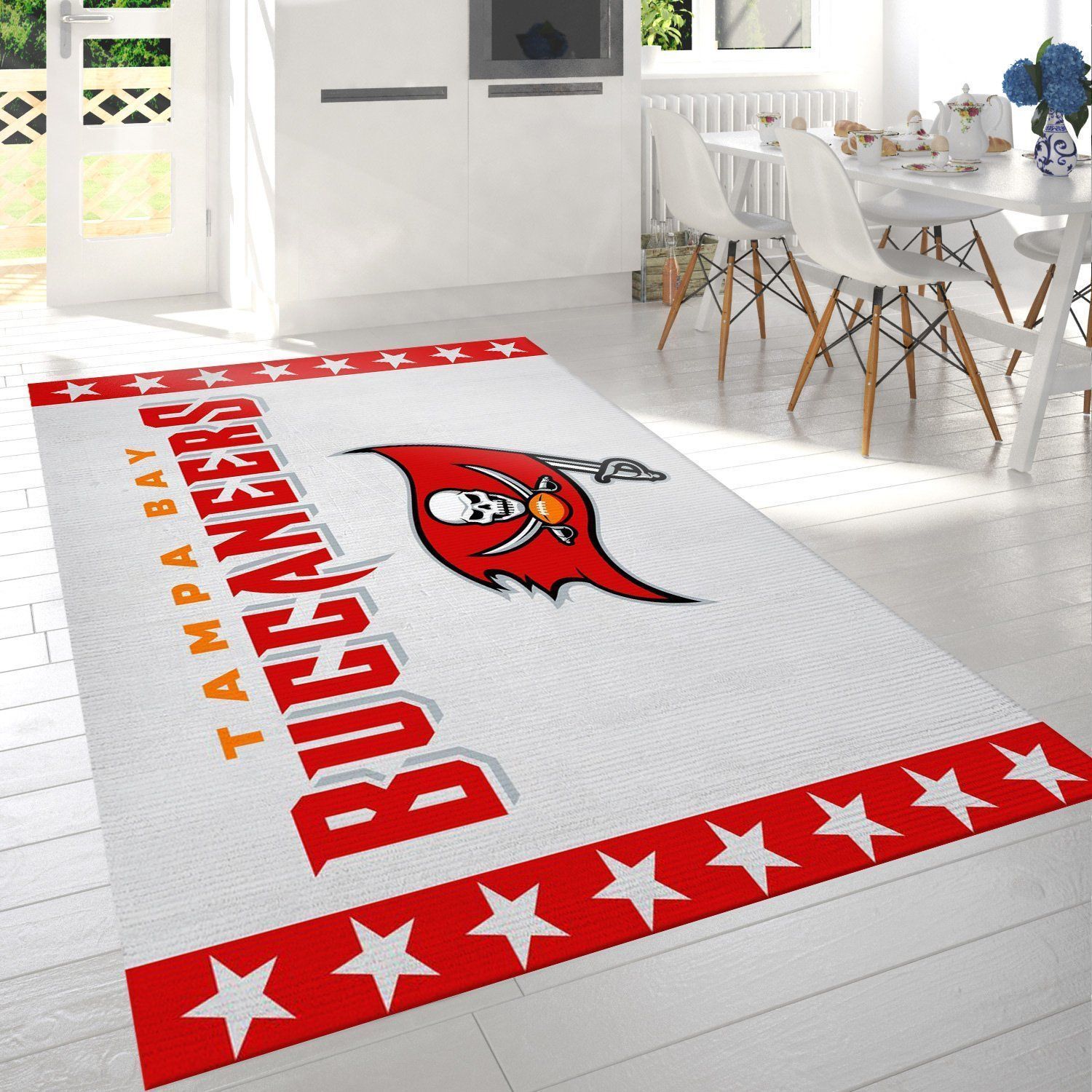 Tampa Bay Buccaneers Nfl Team Logo Rug Bedroom Rug US Gift Decor - Indoor Outdoor Rugs