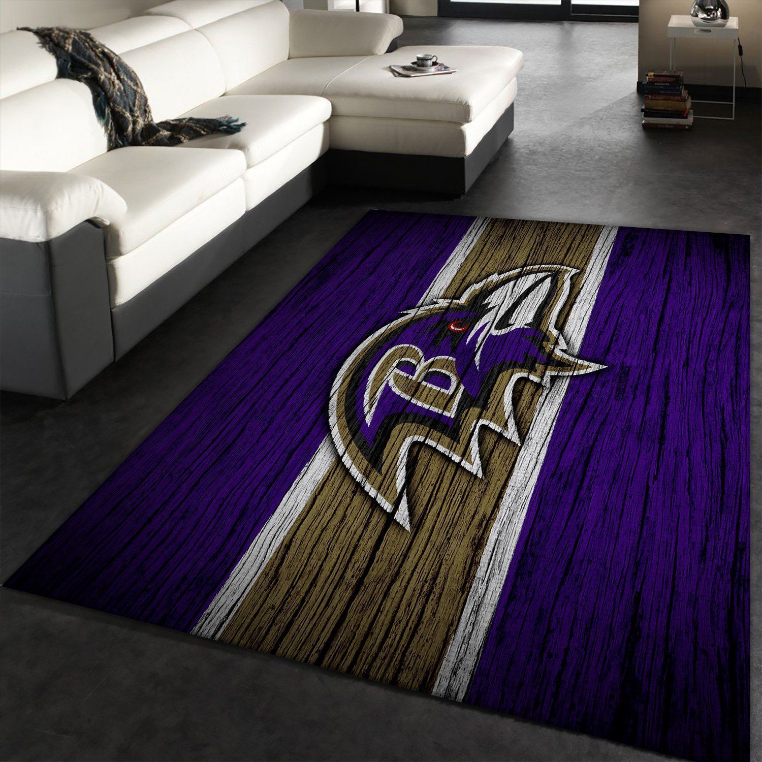 Baltimore Ravens Nfl Rug Room Carpet Sport Custom Area Floor Home Decor V3 - Indoor Outdoor Rugs