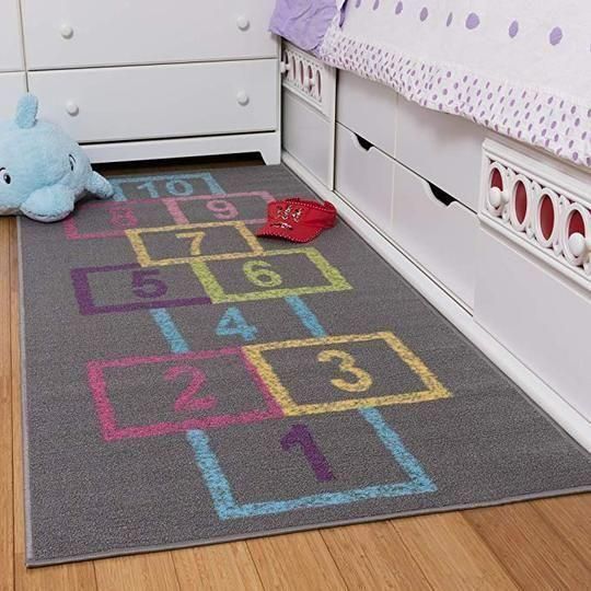 Hopscotch Game Living Room Area Carpet Living Room Rugs - Indoor Outdoor Rugs