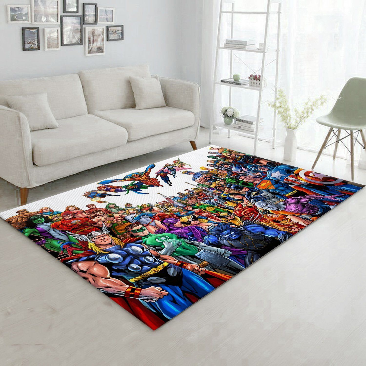 Avenger Endgame Captain america iron man rug 02 Floor Decor The US Decor - Indoor Outdoor Rugs