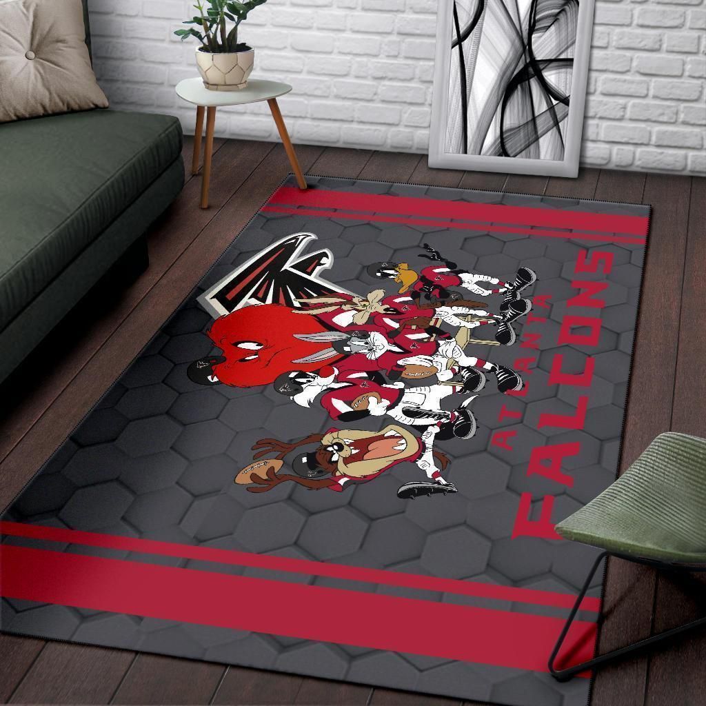 Looney Tunes Falcons Team Rug Area Football Carpet Fan - Indoor Outdoor Rugs