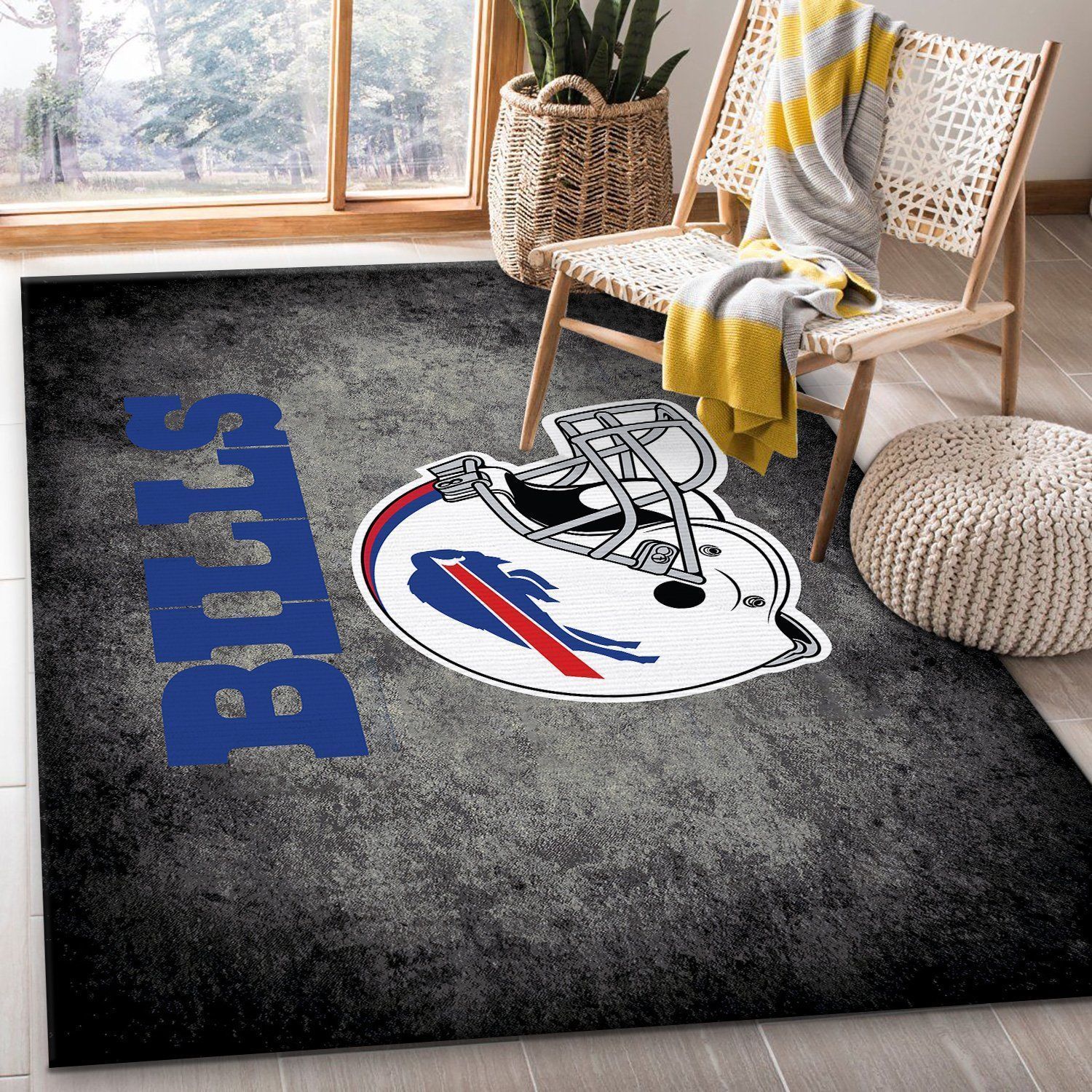 Buffalo Bills rug Football rug Floor Decor The US Decor - Indoor Outdoor Rugs