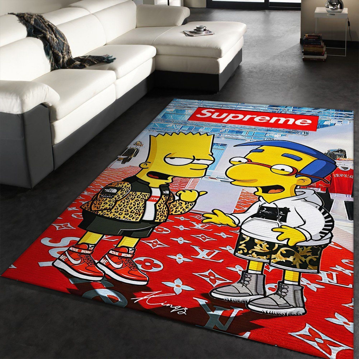 Bart Simpson Supreme Runner Area Rugs Living Room Carpet Christmas Gift Floor Decor The US Decor - Indoor Outdoor Rugs