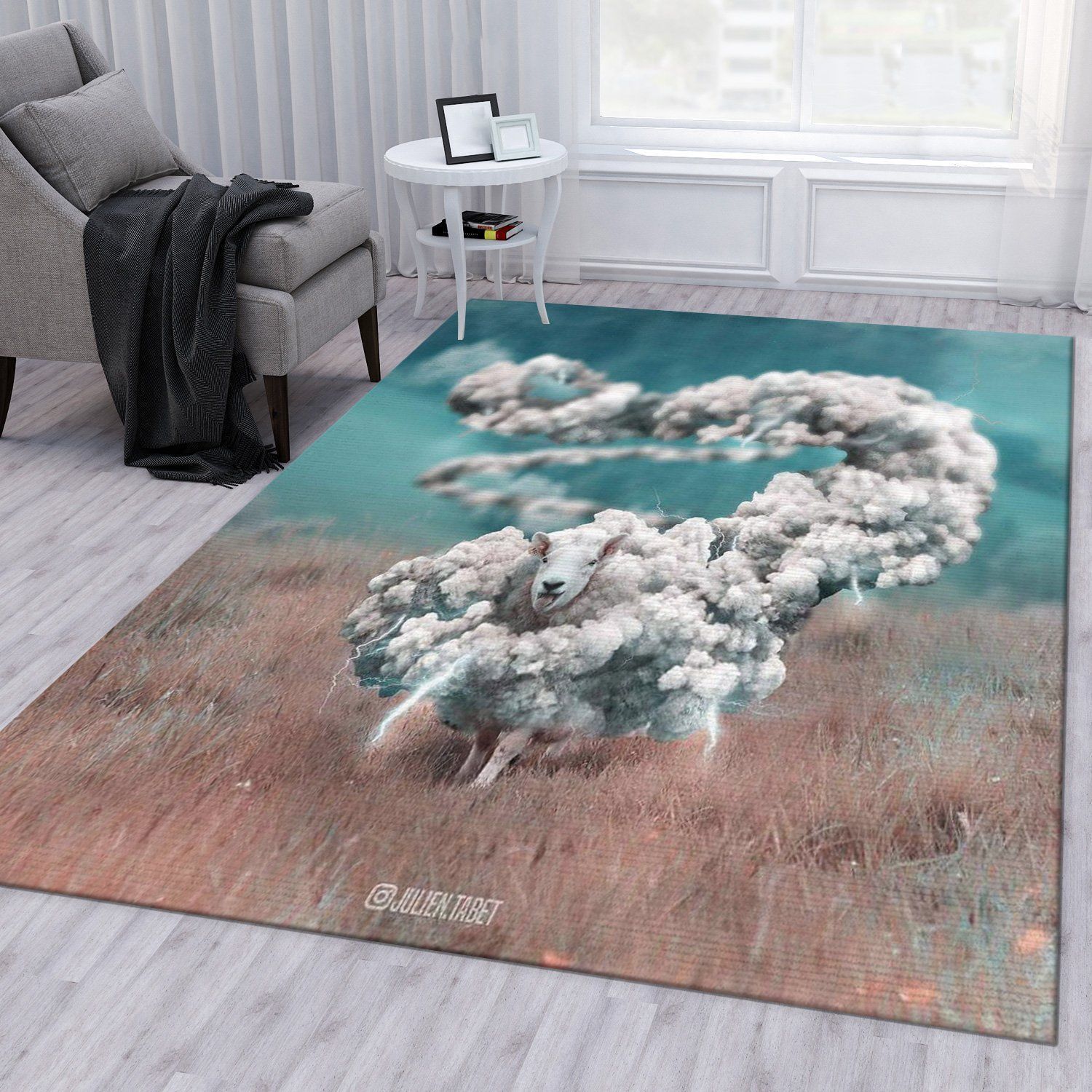 Lamb Rug Bedroom Rug Family Gift US Decor - Indoor Outdoor Rugs