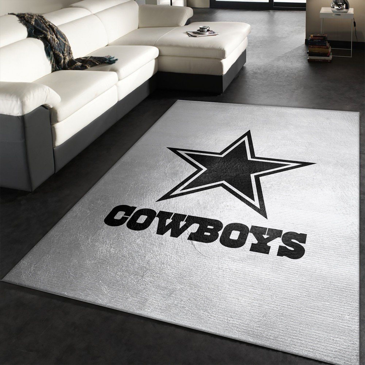 Dallas Cowboys Silver NFL Area Rug, Bedroom, US Gift Decor - Indoor Outdoor Rugs