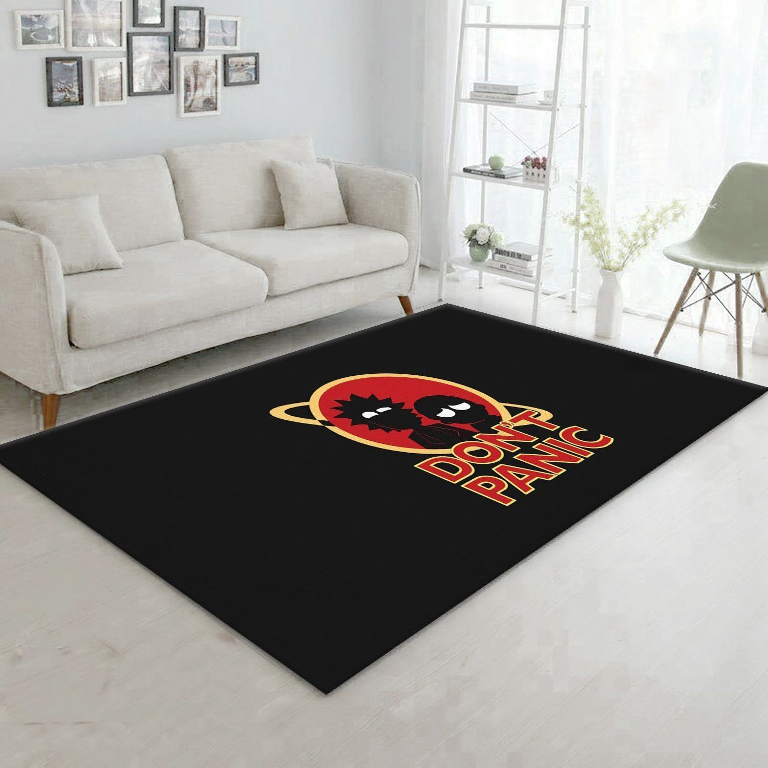 Rick And Morty Dark Ver1 Cartoon Area Rug Living Room Rug US Gift Decor - Indoor Outdoor Rugs