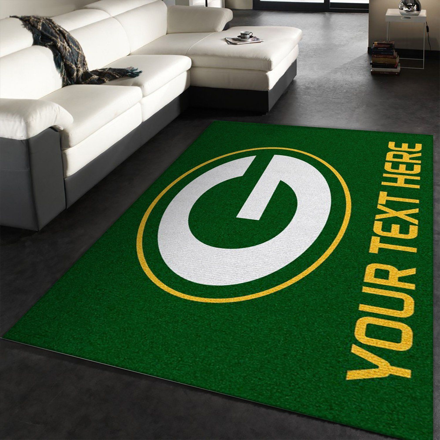 Customizable Green Bay Packers Personalized Accent Rug NFL Area Rug, Home Decor Floor Decor - Indoor Outdoor Rugs