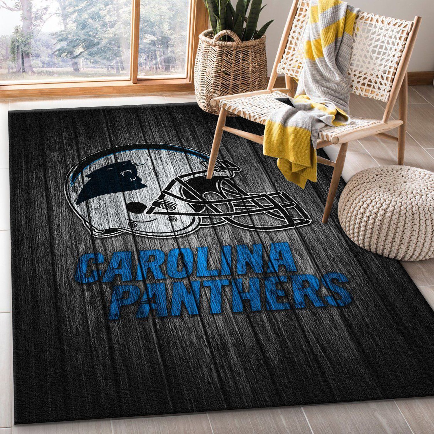 Carolina Panthers Nfl Team Rug Bedroom Rug Home Decor Floor Decor - Indoor Outdoor Rugs