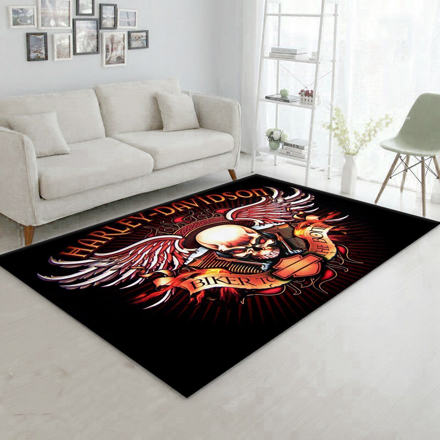 Harley Davidson Ver10 Rug Living Room Rug Family Gift US Decor - Indoor Outdoor Rugs