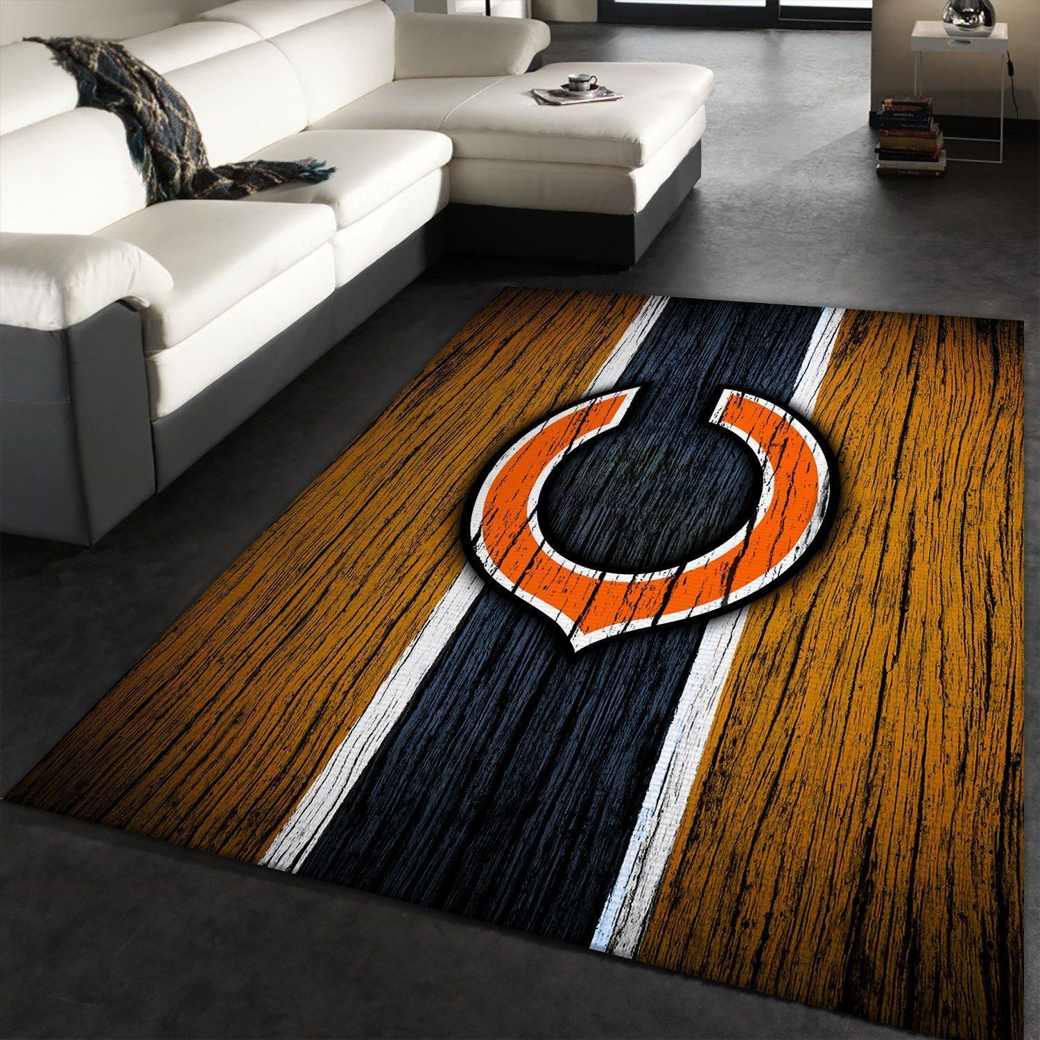 Chicago Bears NFL Rug Room Carpet Sport Custom Area Floor Home Decor V1 - Indoor Outdoor Rugs