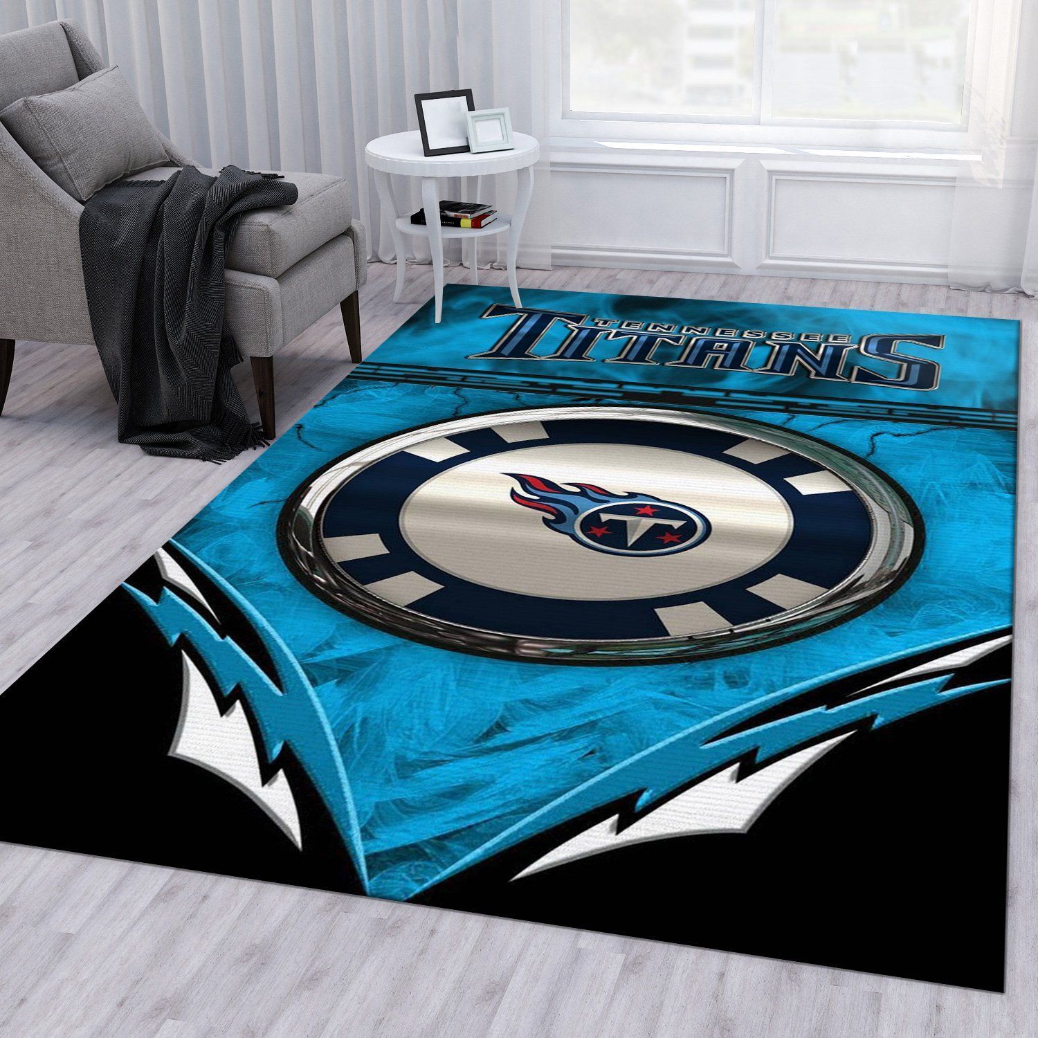 Tennessee Titans NFL Area Rug For Christmas Bedroom Rug Home Decor Floor Decor - Indoor Outdoor Rugs