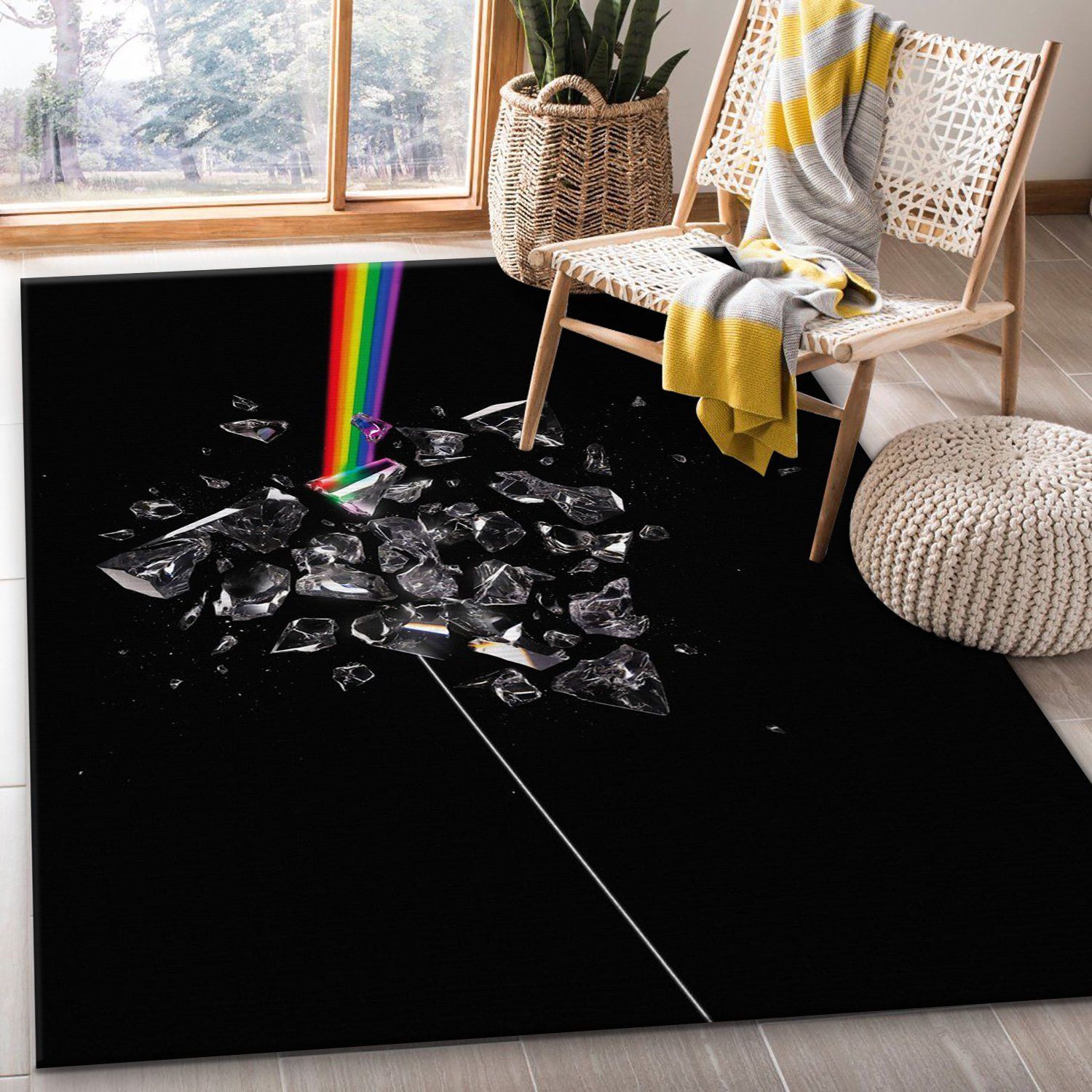 Pink Floyd Prism Area Rug For Gift Living Room Rug Home Decor Floor Decor - Indoor Outdoor Rugs