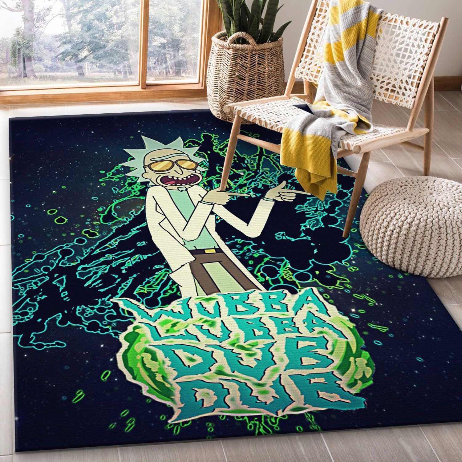 Rick And Morty Area Rug For Christmas Bedroom Rug Home Decor Floor Decor - Indoor Outdoor Rugs