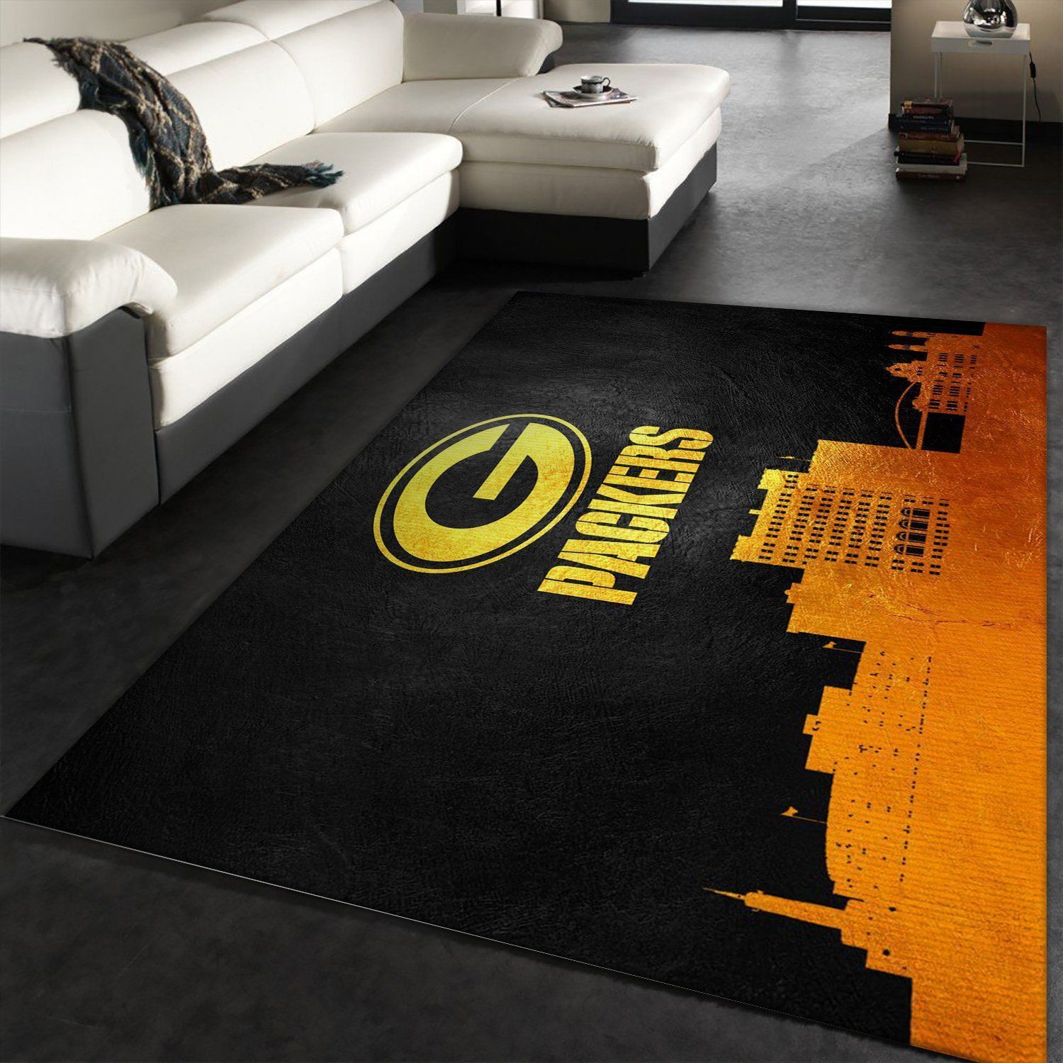 Green Bay Packers Skyline NFL Area Rug Carpet, Living room and bedroom Rug, Home US Decor - Indoor Outdoor Rugs