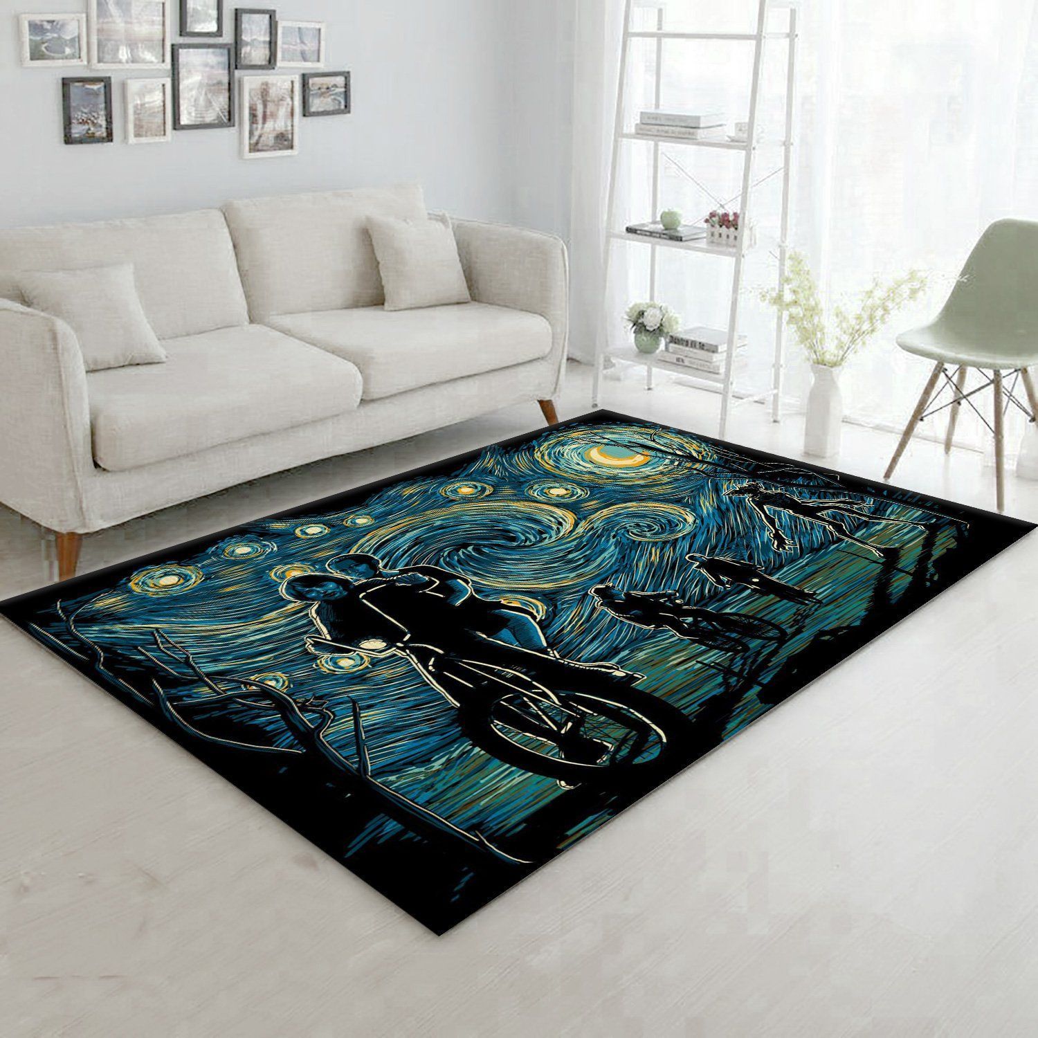 Stranger Night Area Rug, Bedroom, US Gift Decor - Indoor Outdoor Rugs