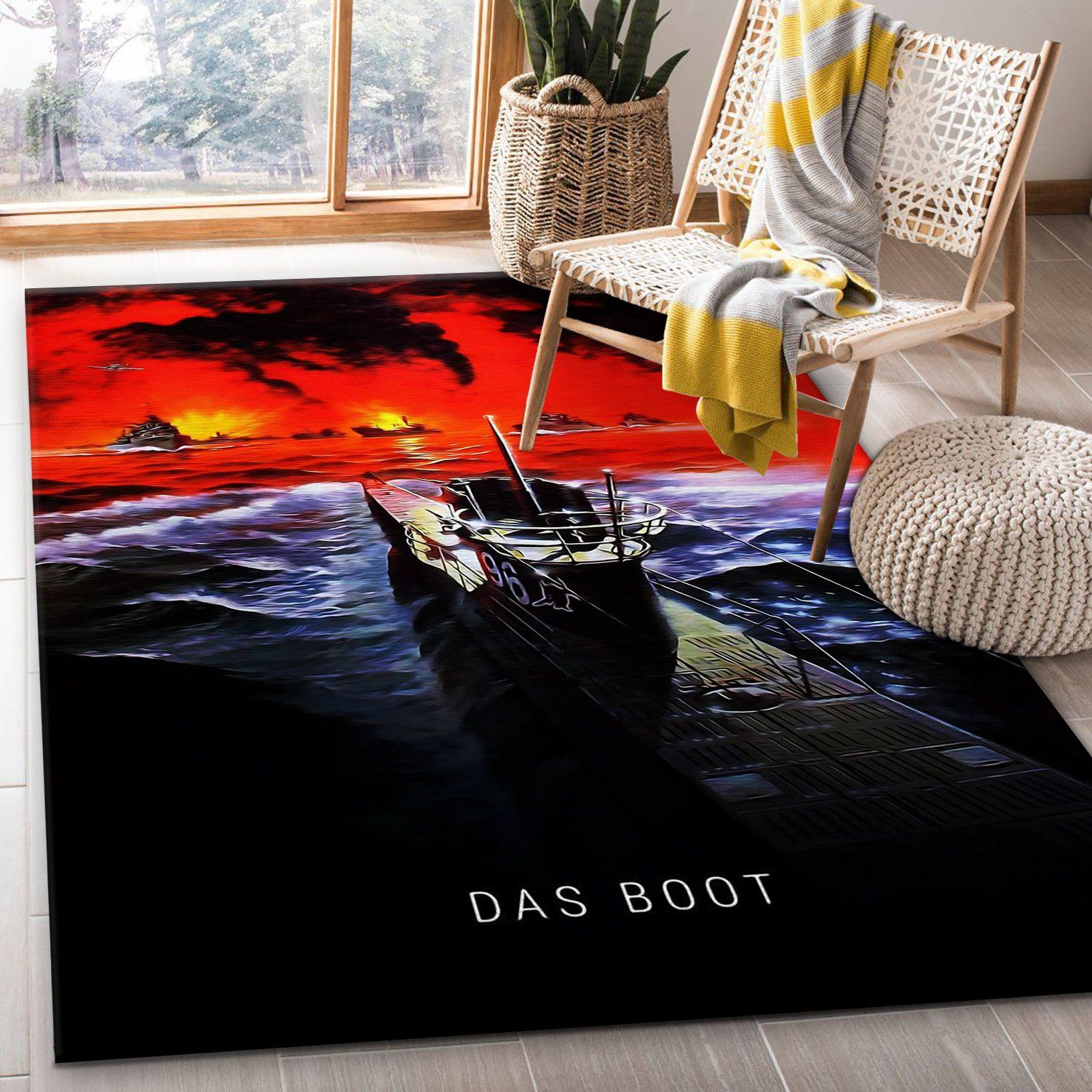 Das Boot Rug Art Painting Movie Rugs Home Decor Floor Decor - Indoor Outdoor Rugs