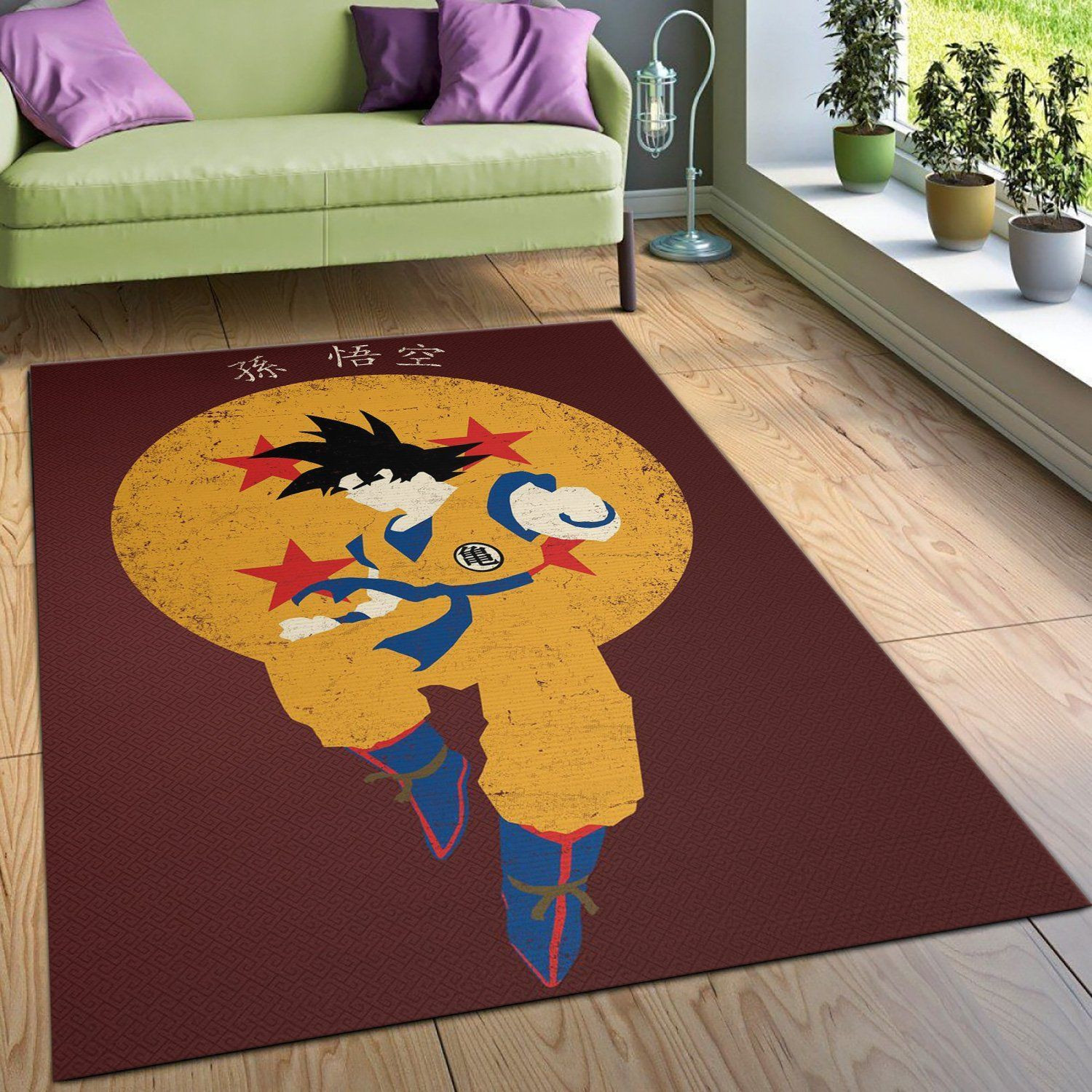 Saiyan Hero Area Rug, Living Room Rug, Home Decor Floor Decor - Indoor Outdoor Rugs