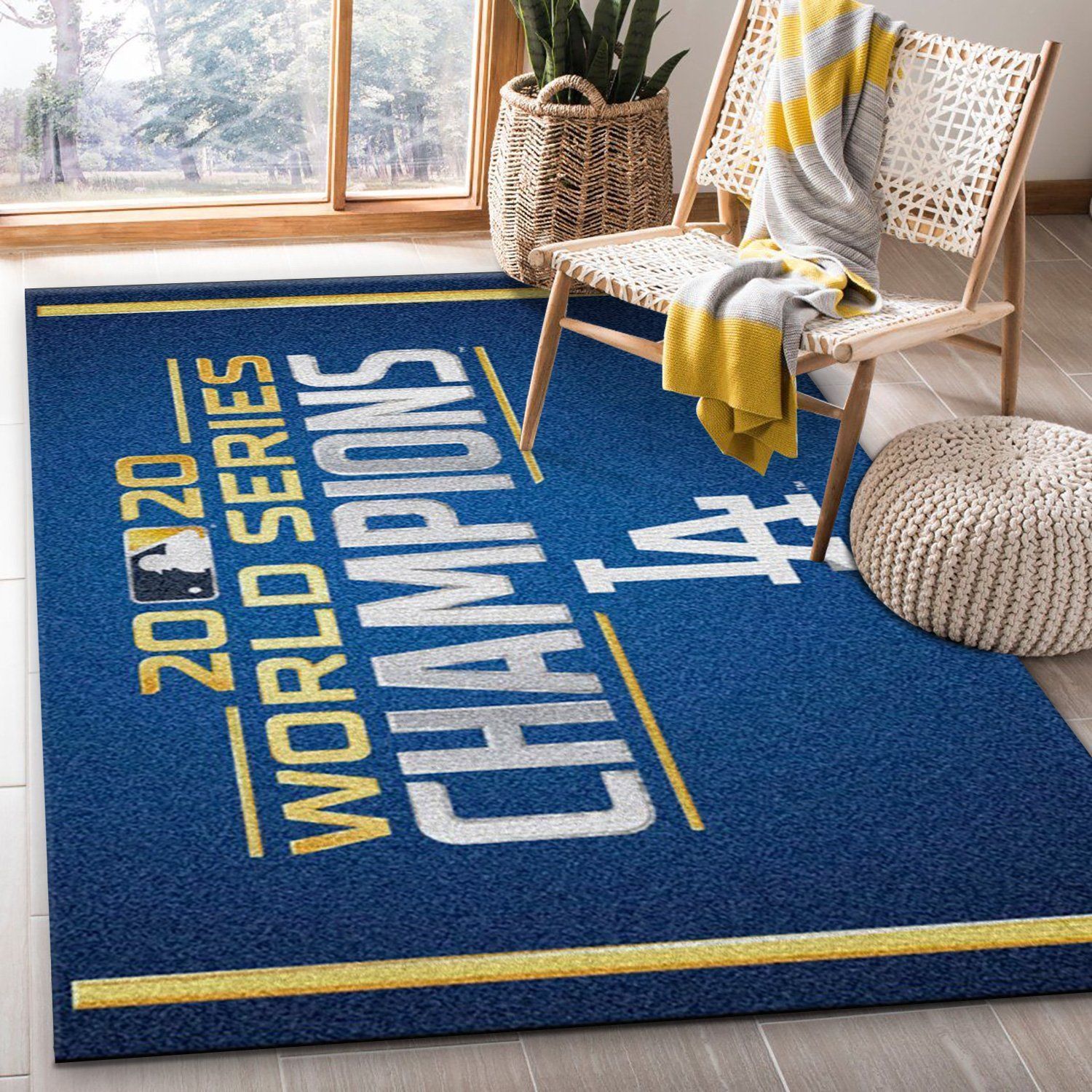 Los Angeles Dodgers 2020 World Series Champions Rug Area Rug, Living Room Rug, Home US Decor - Indoor Outdoor Rugs