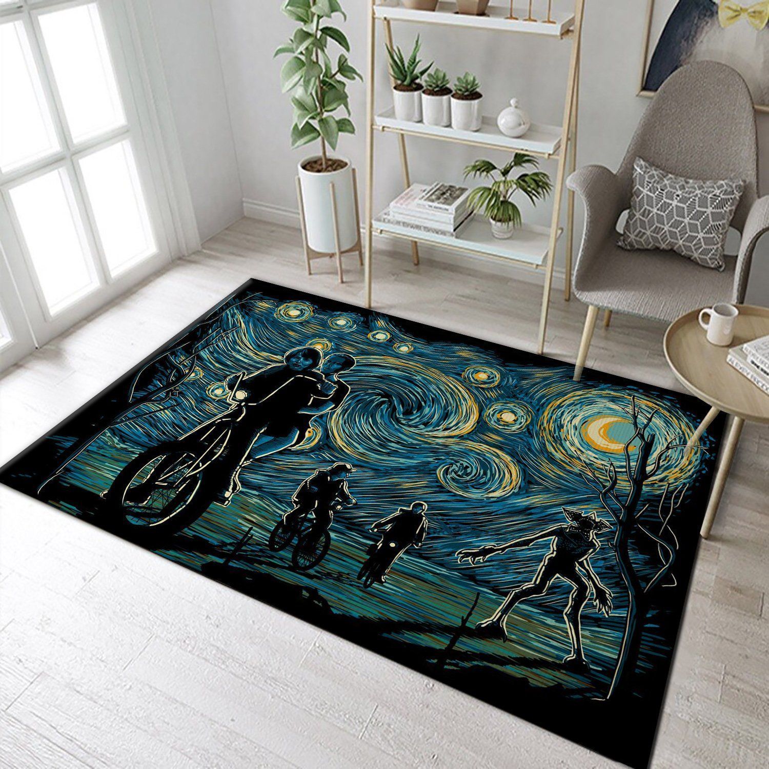 Stranger Night Area Rug, Bedroom, US Gift Decor - Indoor Outdoor Rugs