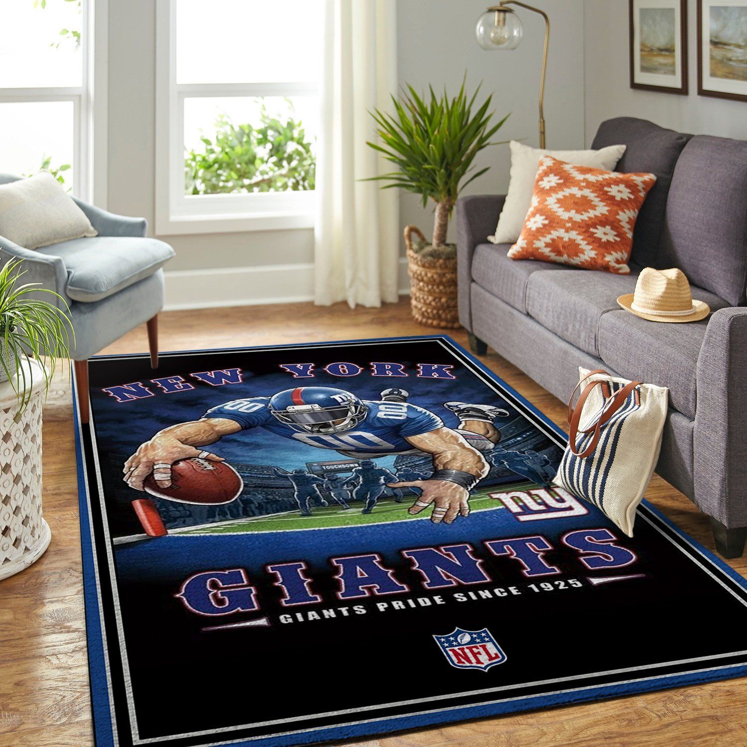 New York Giants Nfl Team Pride Nice Gift Home Decor Rectangle Area Rug - Indoor Outdoor Rugs