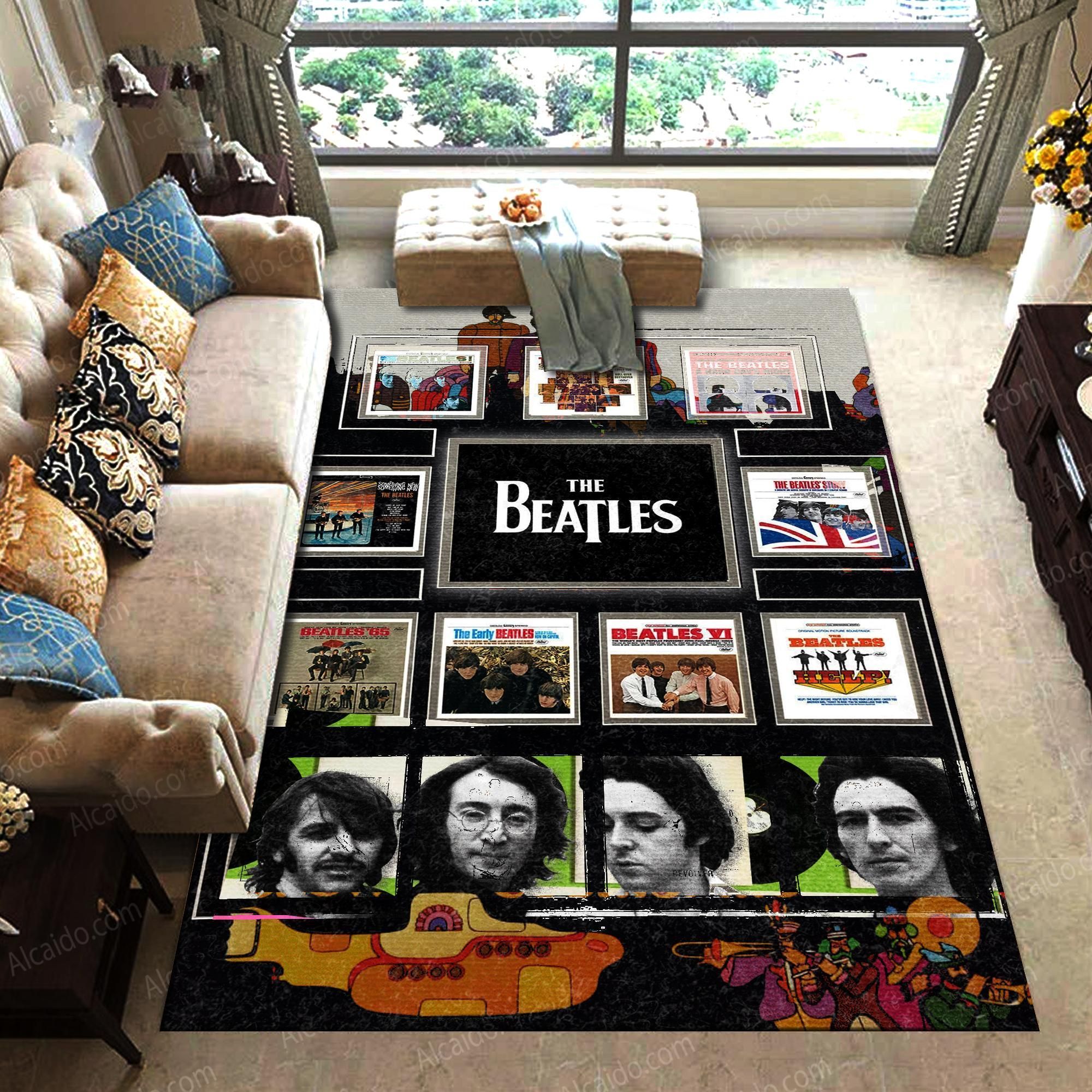 The Beatles Album Covers Discography English Rock Band Living Room Area Rug Carpet, Kitchen Rug, Christmas Gift US Decor - Indoor Outdoor Rugs