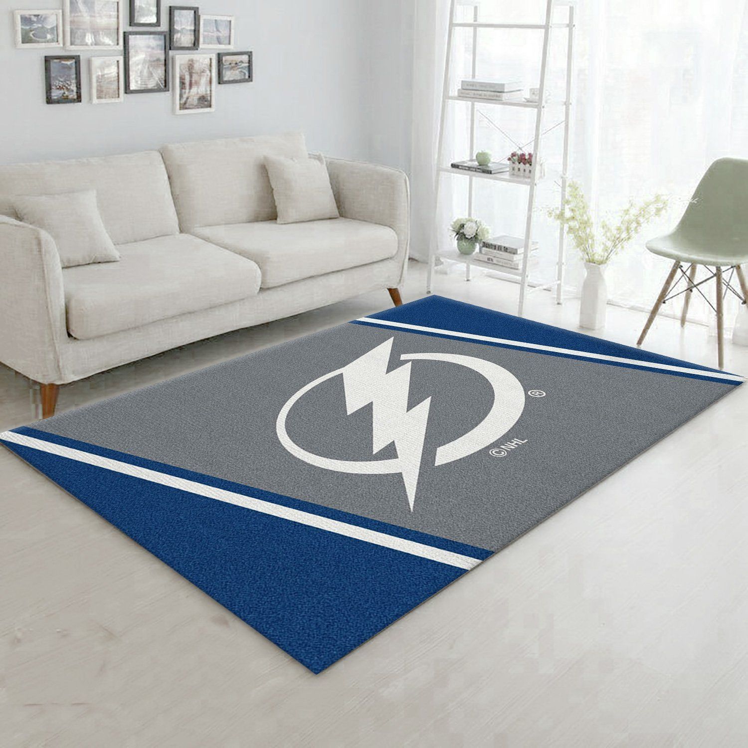 Nhl Spirit Tampa Bay Lightning Area Rug, Kitchen Rug, US Gift Decor - Indoor Outdoor Rugs