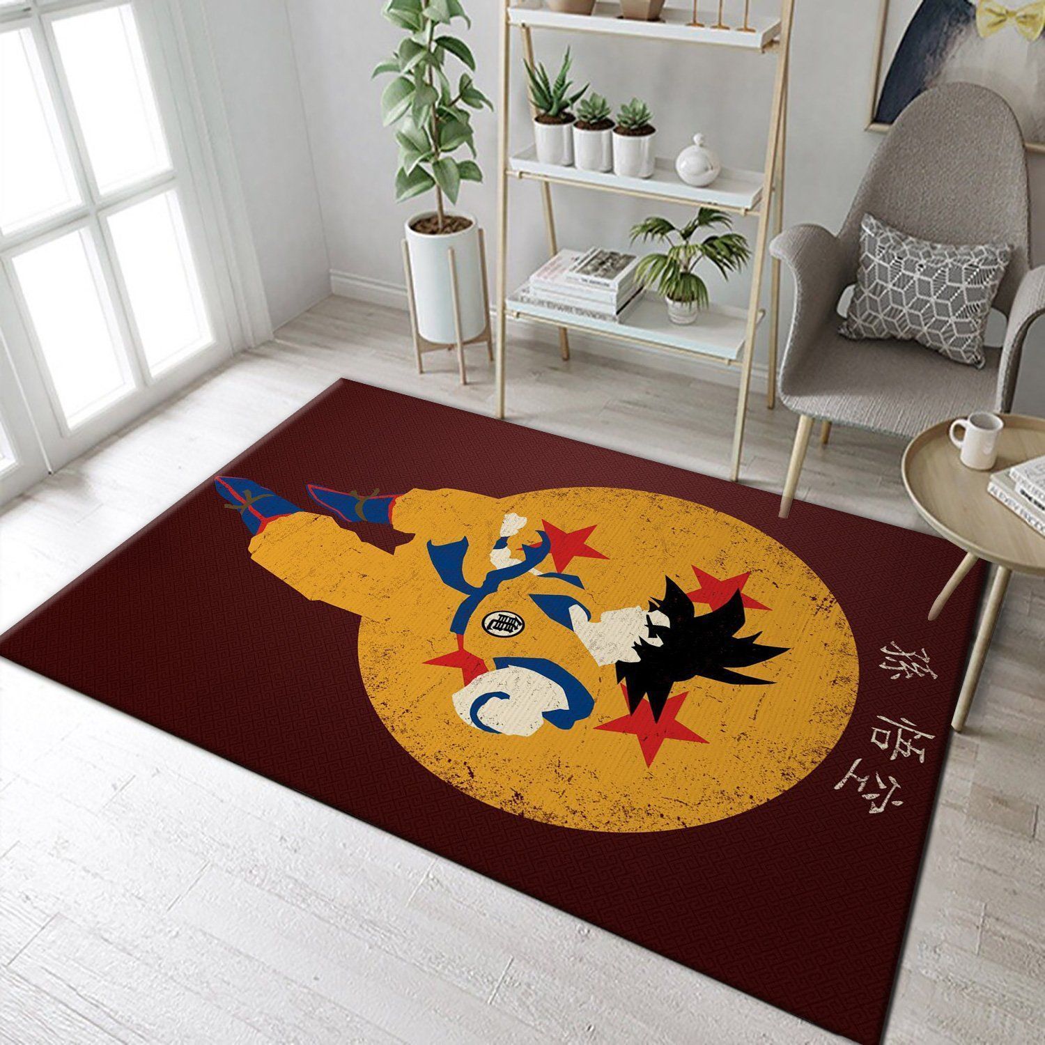 Saiyan Hero Area Rug, Living Room Rug, Home Decor Floor Decor - Indoor Outdoor Rugs