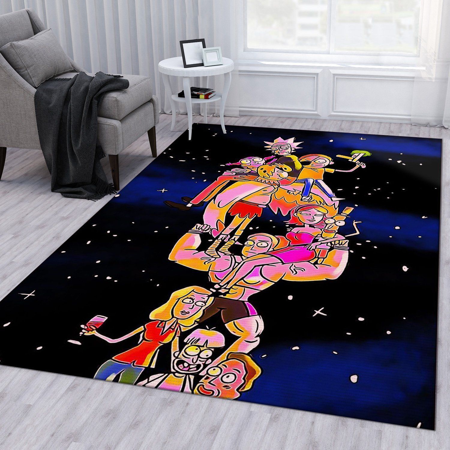 Rick And Morty Area Rug For Christmas Living Room Rug Home Decor Floor Decor - Indoor Outdoor Rugs