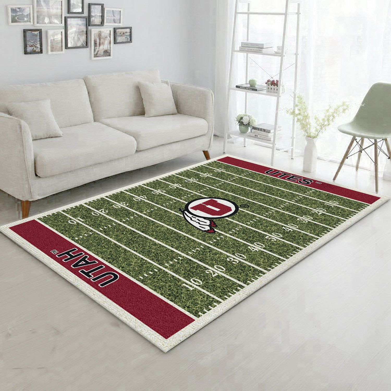 College Utah NFL Team Logo Area Rug, Bedroom Rug, Christmas Gift US Decor - Indoor Outdoor Rugs