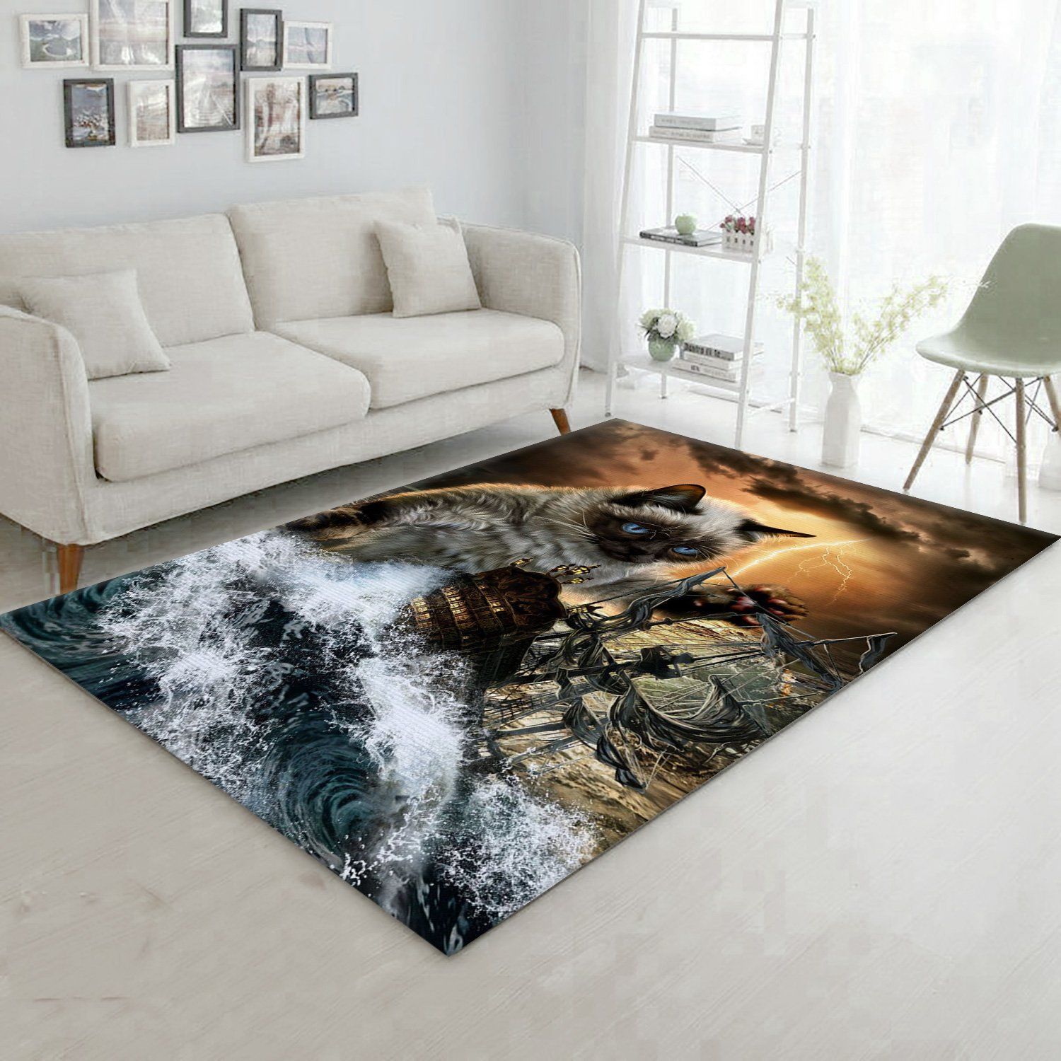 Monster Titan Cat Kraken Area Rug For Christmas Kitchen Rug US Gift Decor - Indoor Outdoor Rugs