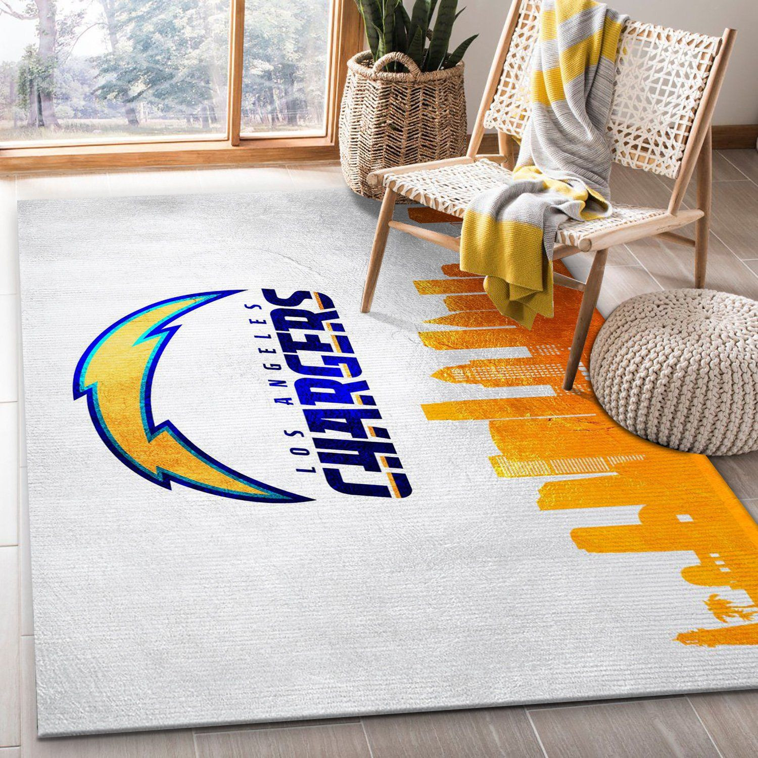 Los Angeles Chargers NFL Area Rug, Living Room Rug, Home Decor Floor Decor - Indoor Outdoor Rugs