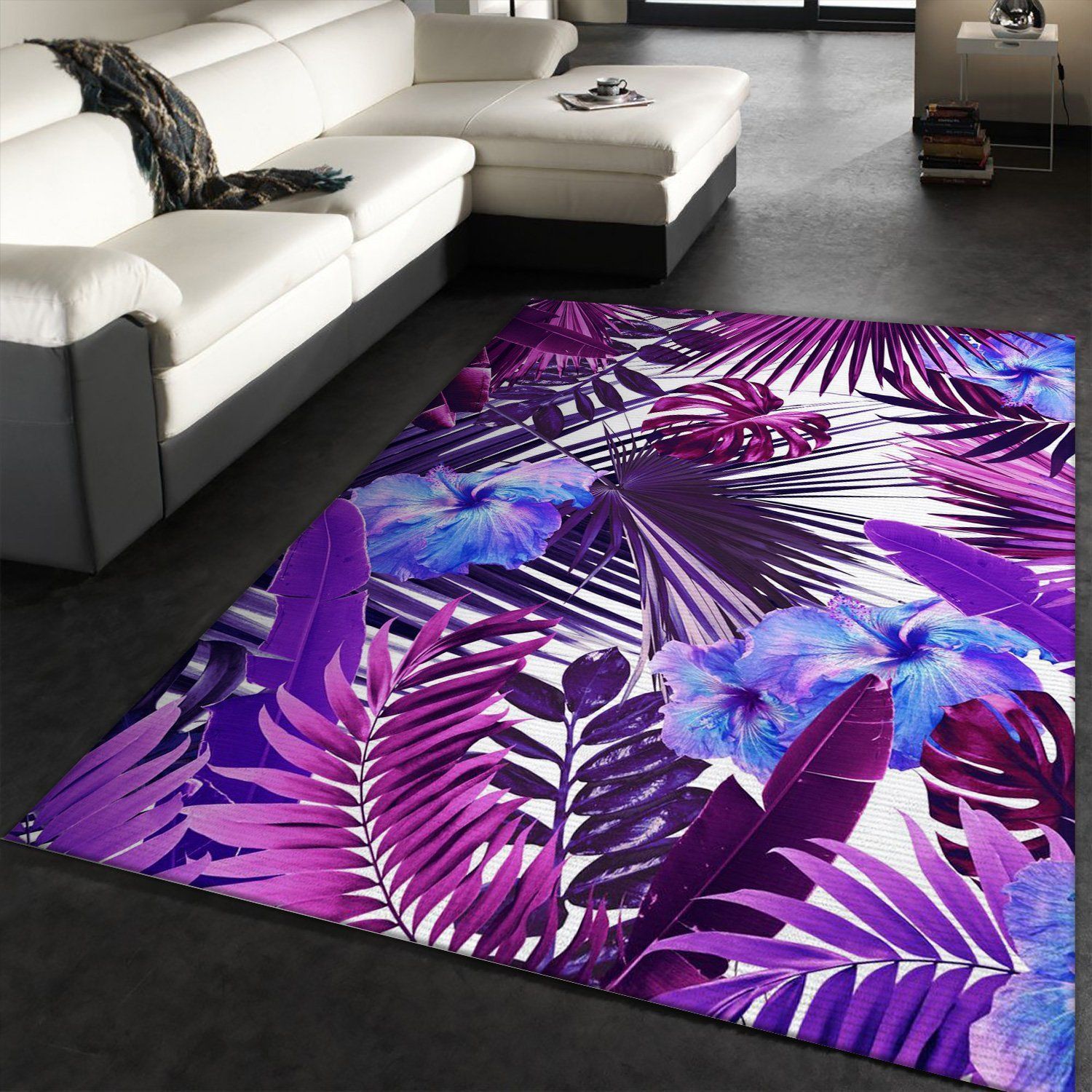 Tropical Hibiscus Jungle 2 Area Rug For Christmas, Bedroom, Family Gift US Decor - Indoor Outdoor Rugs